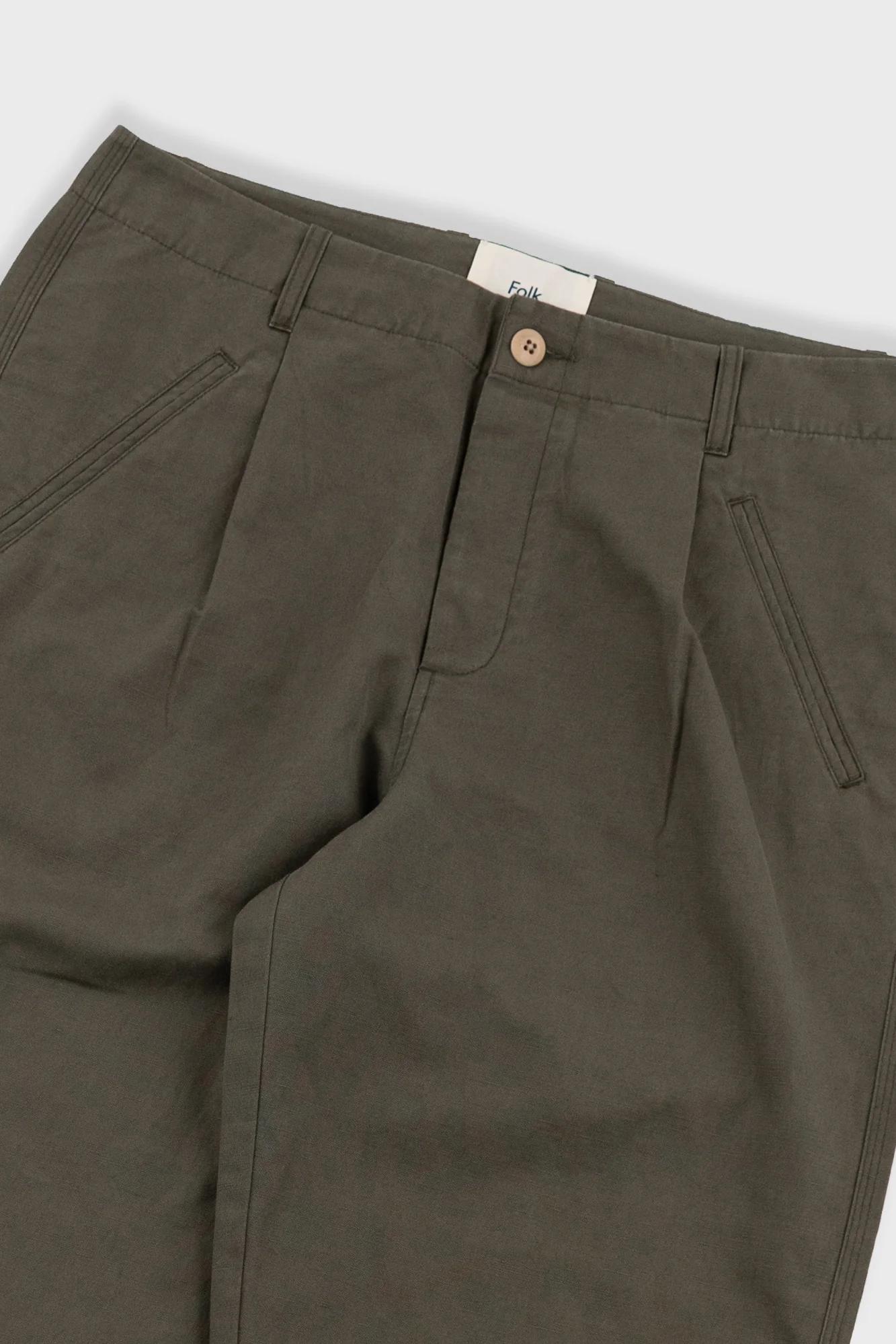 Assembly Pant - Dark Olive Slub Linen - Image 2