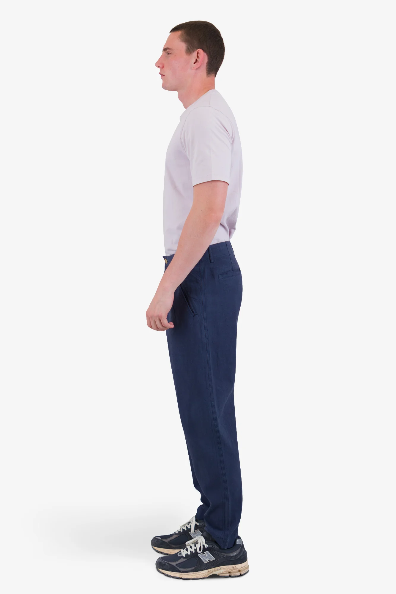 Assembly Pant - Soft Navy Cotton Linen - Image 4