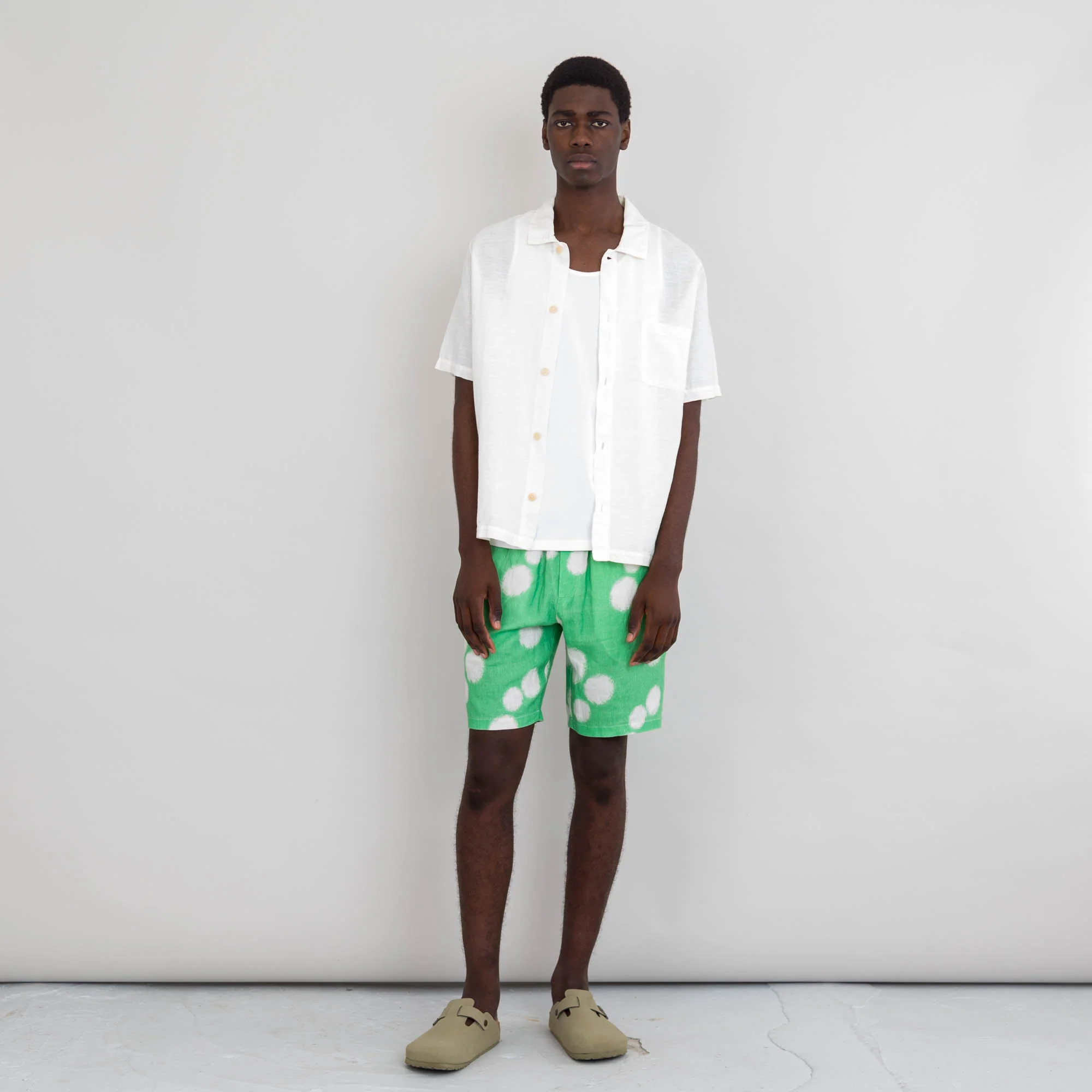 Assembly Short - Green Dot Print