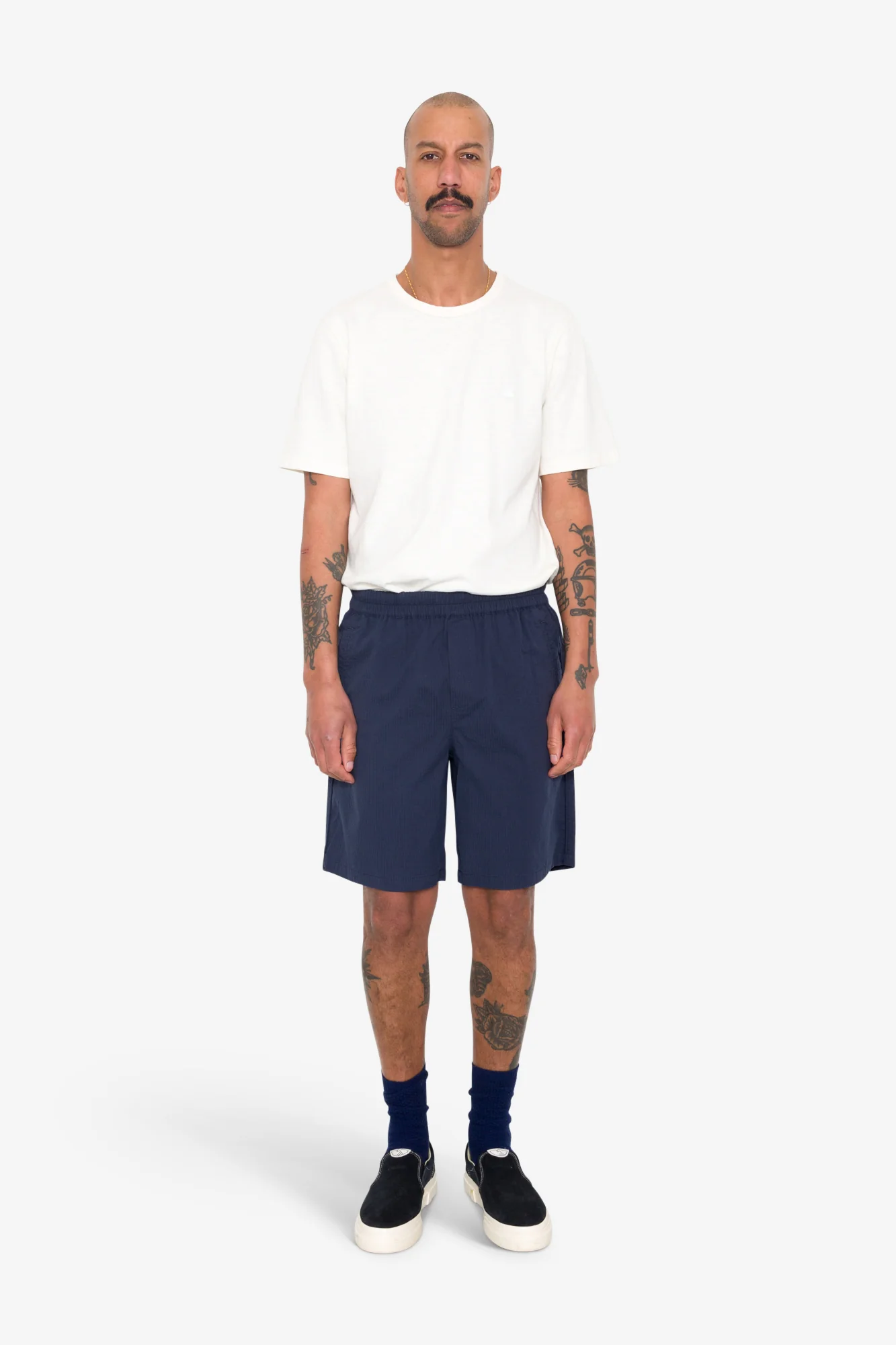 Assembly Short - Navy Seersucker SS25 - Image 2