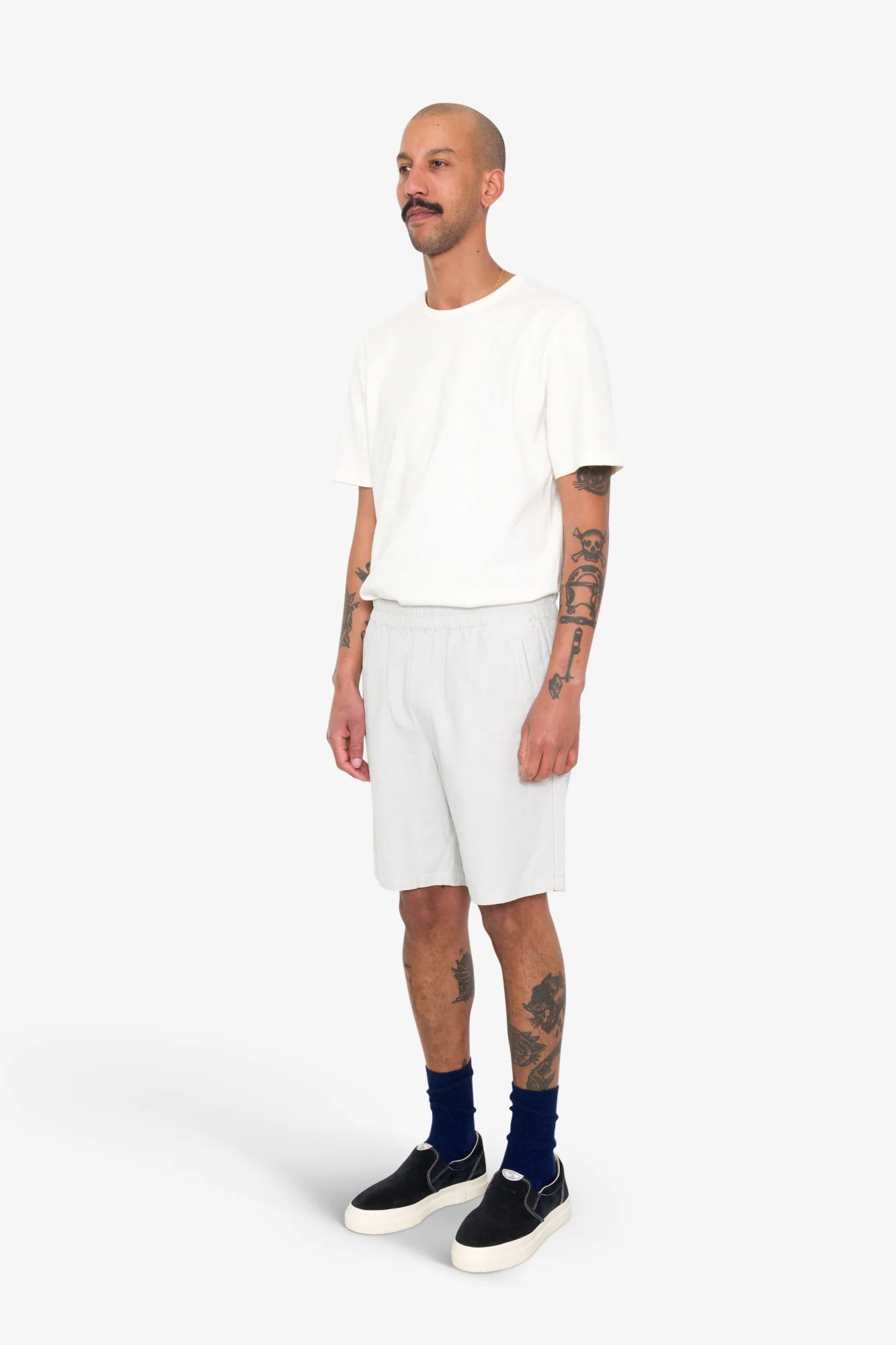 Assembly Short - Silver Grey Linen - Image 3