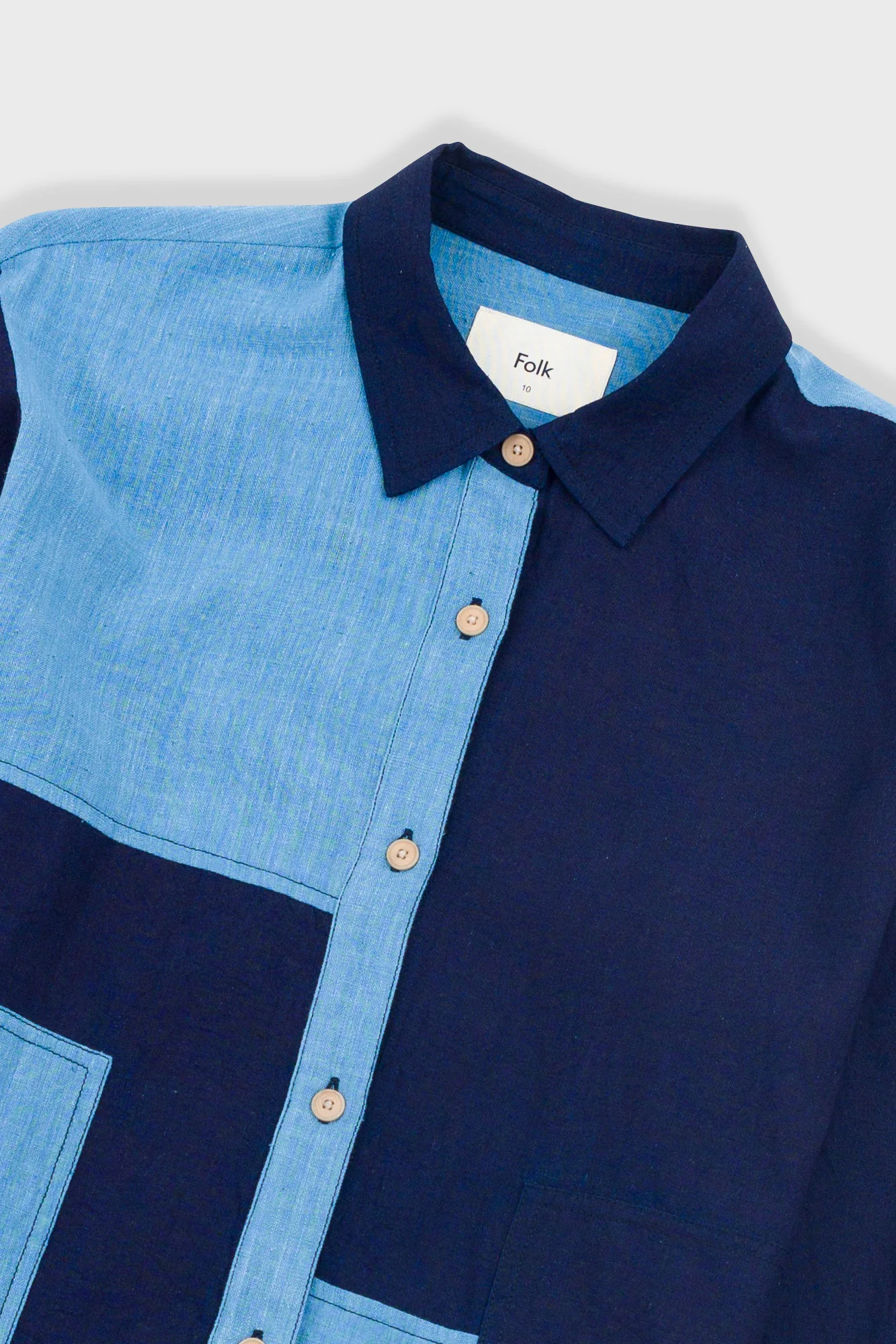 Boyfriend Shirt - Indigo Patchwork - Image 5