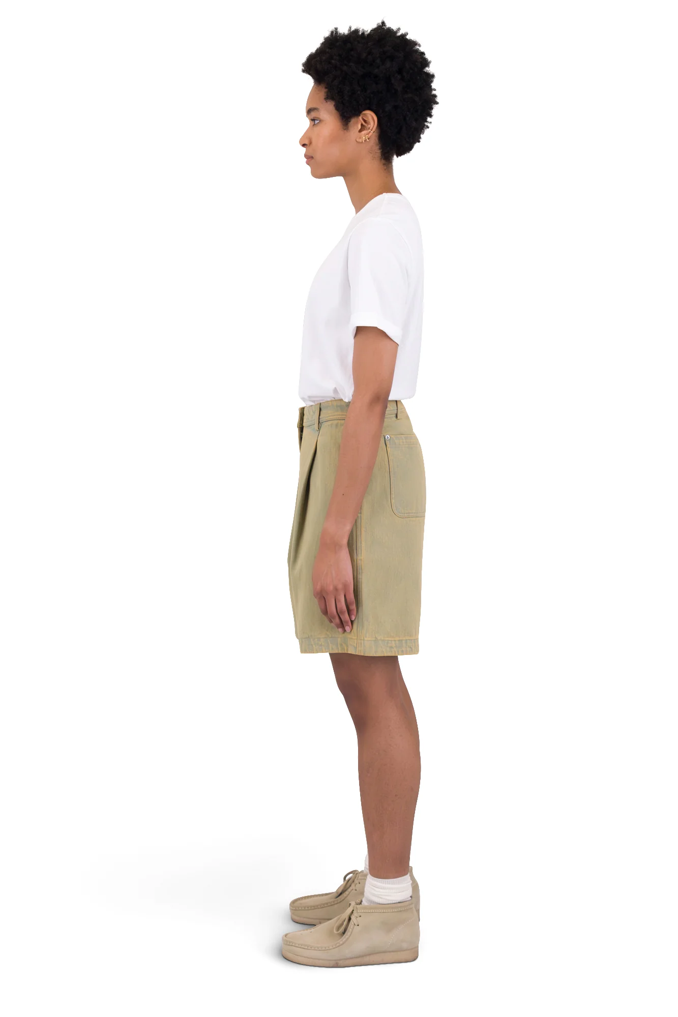 Boyfriend Shorts - Bleached Denim - Image 4