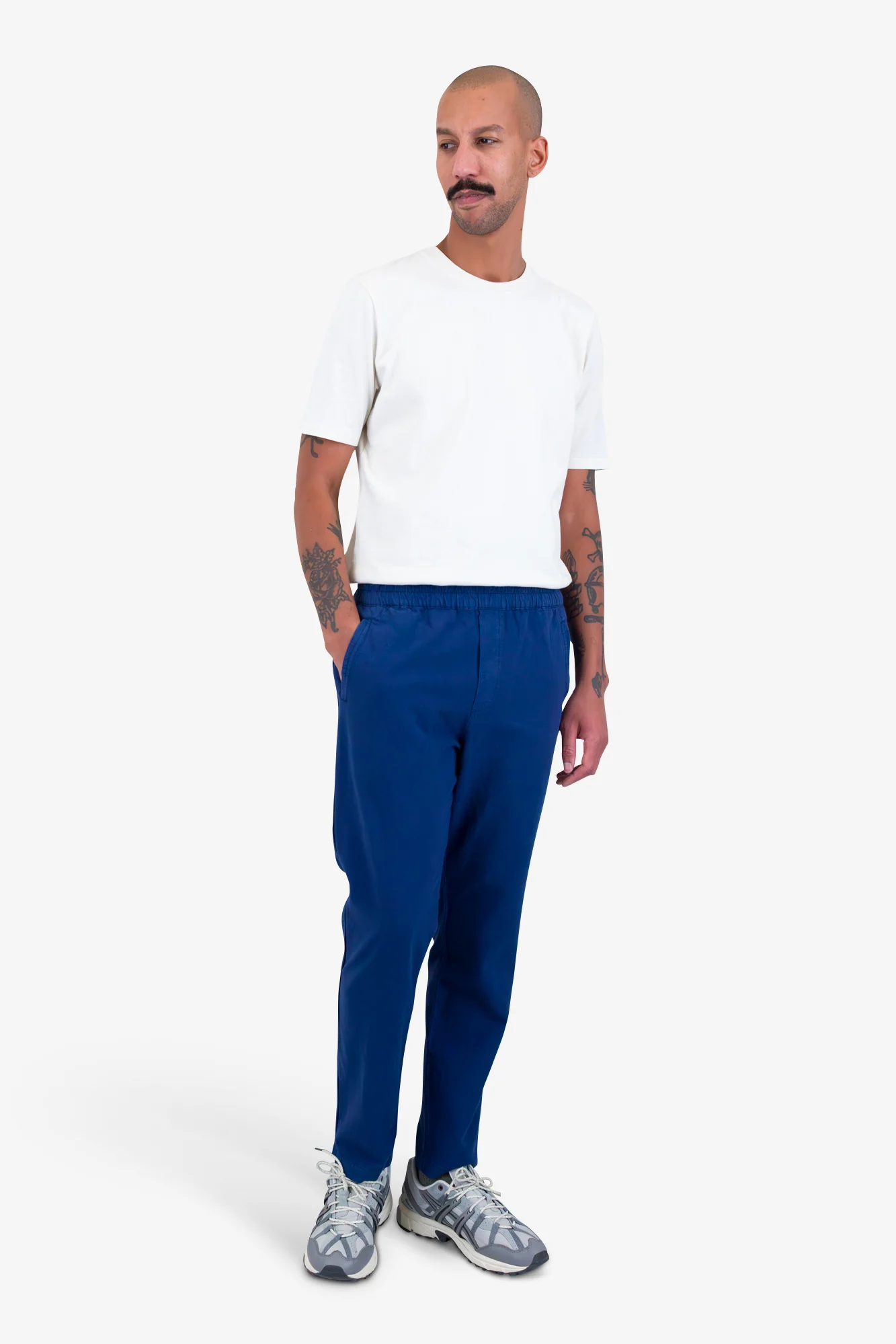 Cotton Linen Trouser - Deep Blue - Image 7
