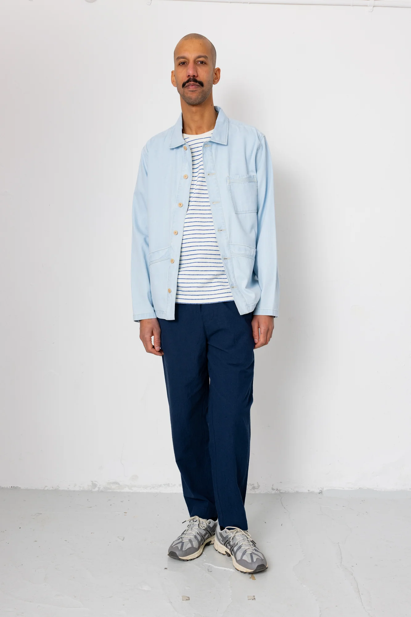 Drawcord Assembly Pant - Dark Navy Crinkle - Image 2