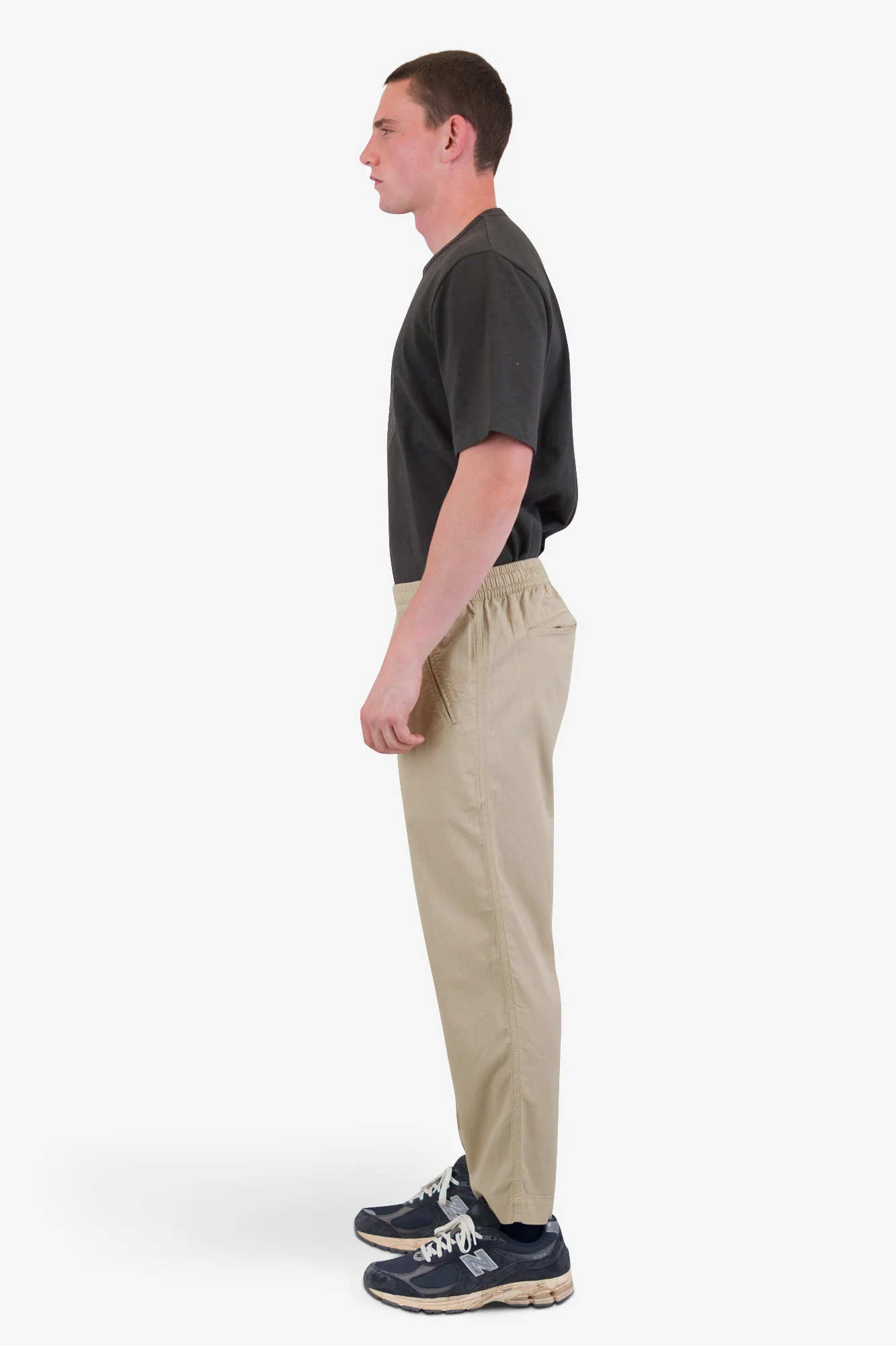 Drawcord Assembly Pant - Stone Mini Stripe - Image 4