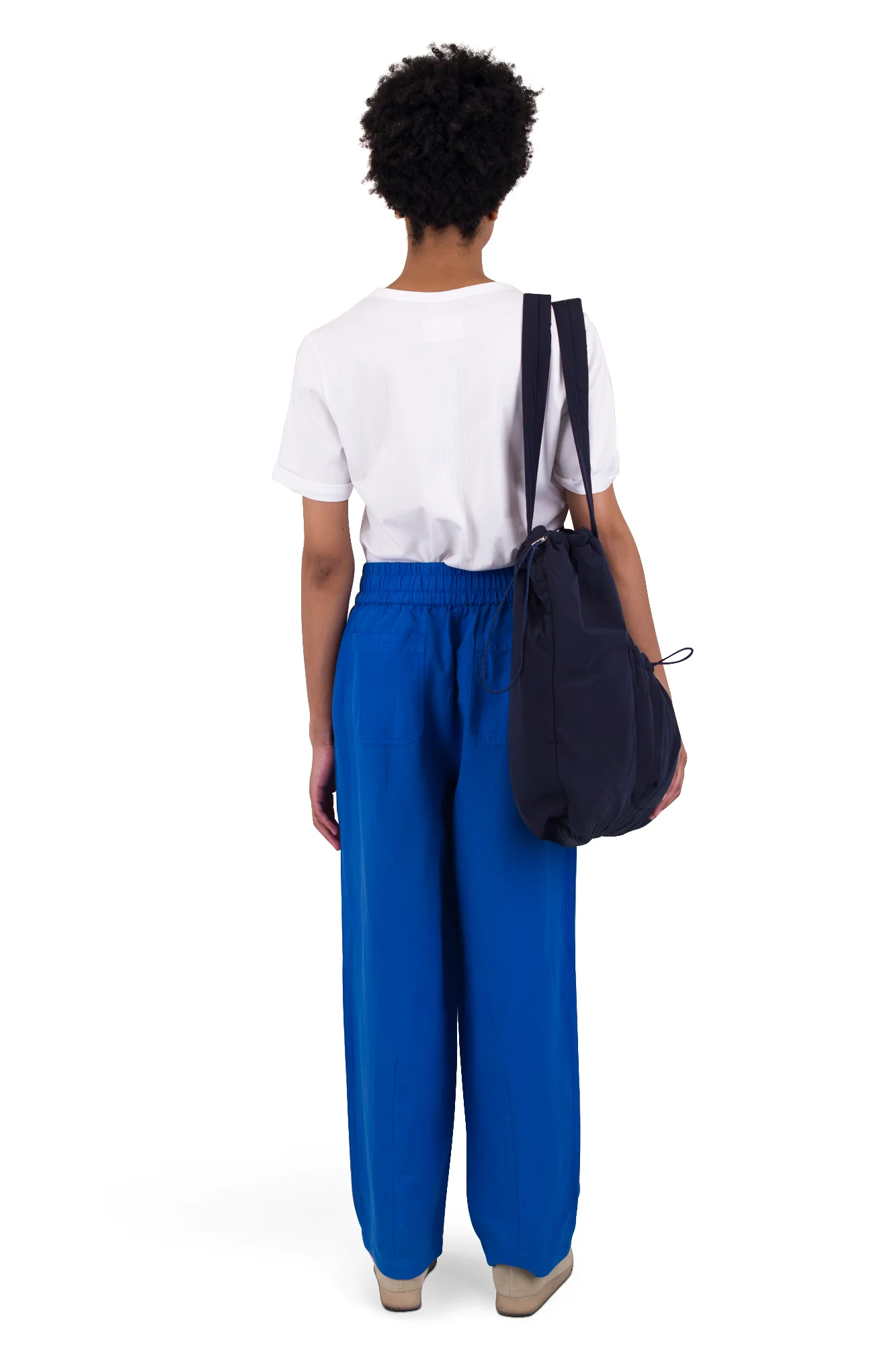 Drawcord Baggy Pants - Washed Cobalt - Image 5