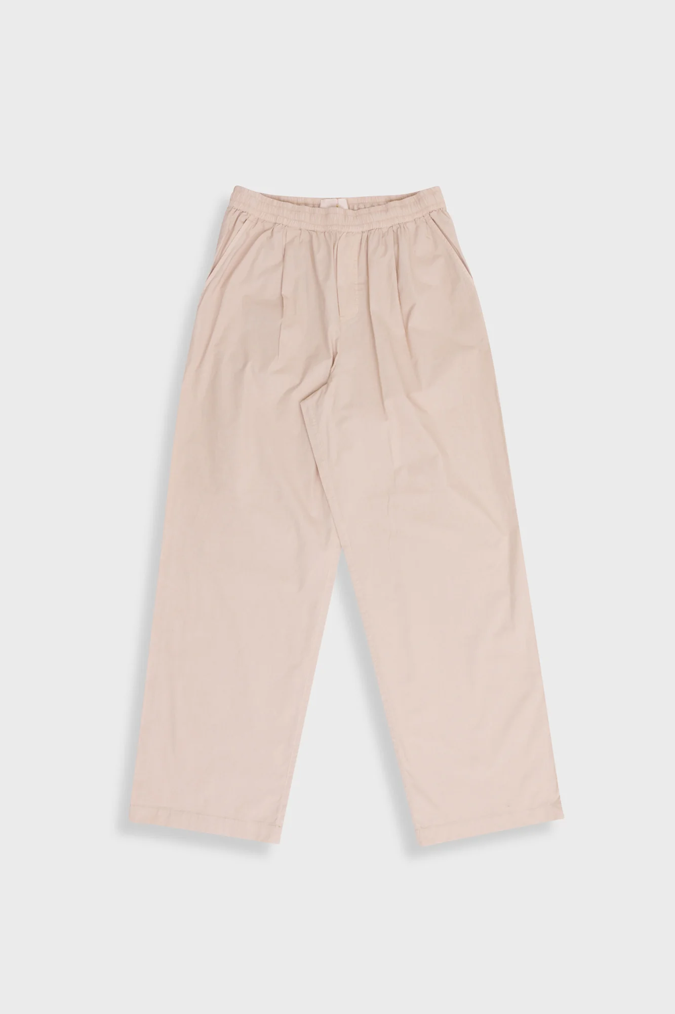 Drawcord Loose Trousers - Light Stone