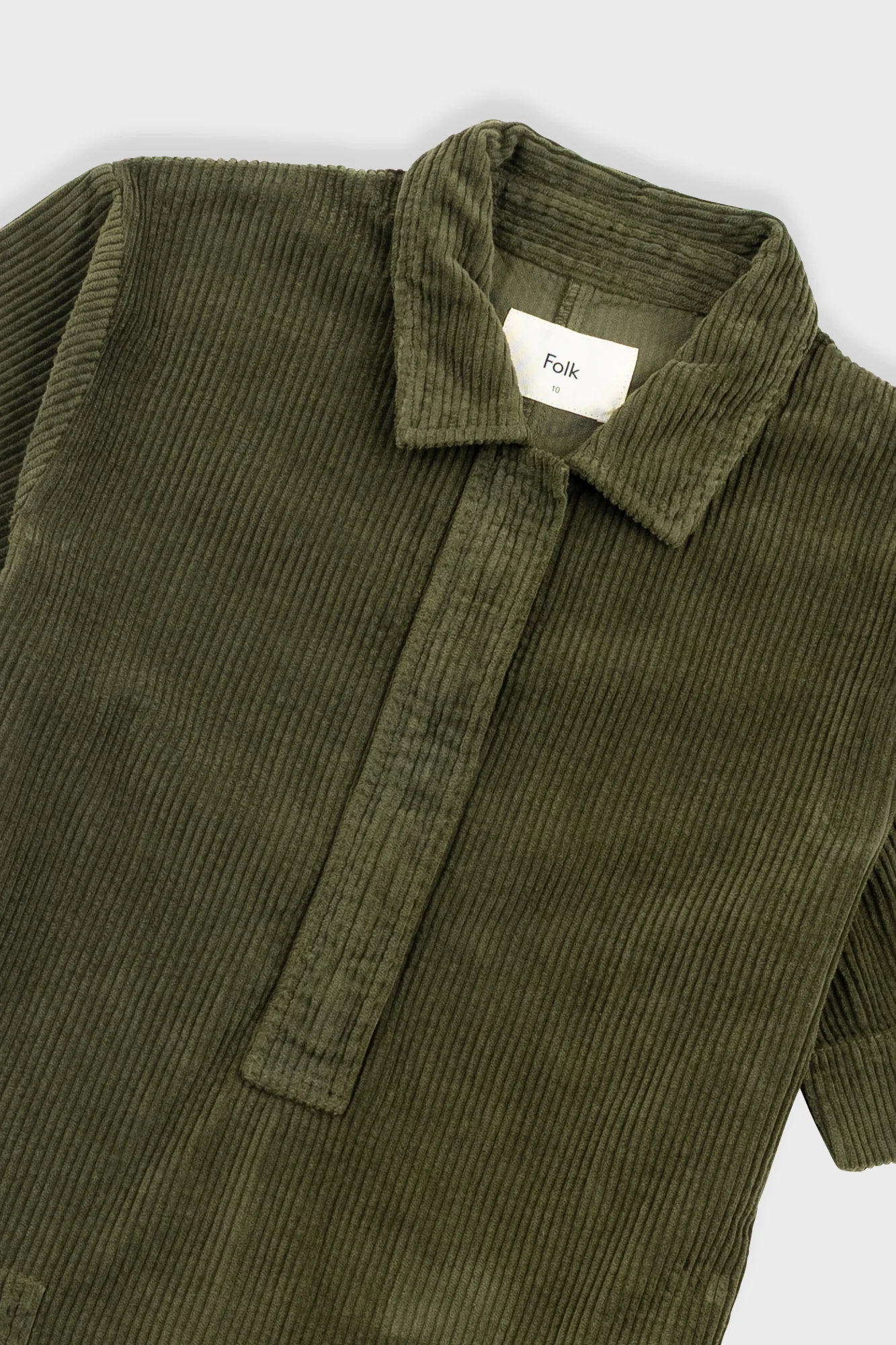 A-Line Zip Dress - Olive Cord - Image 5