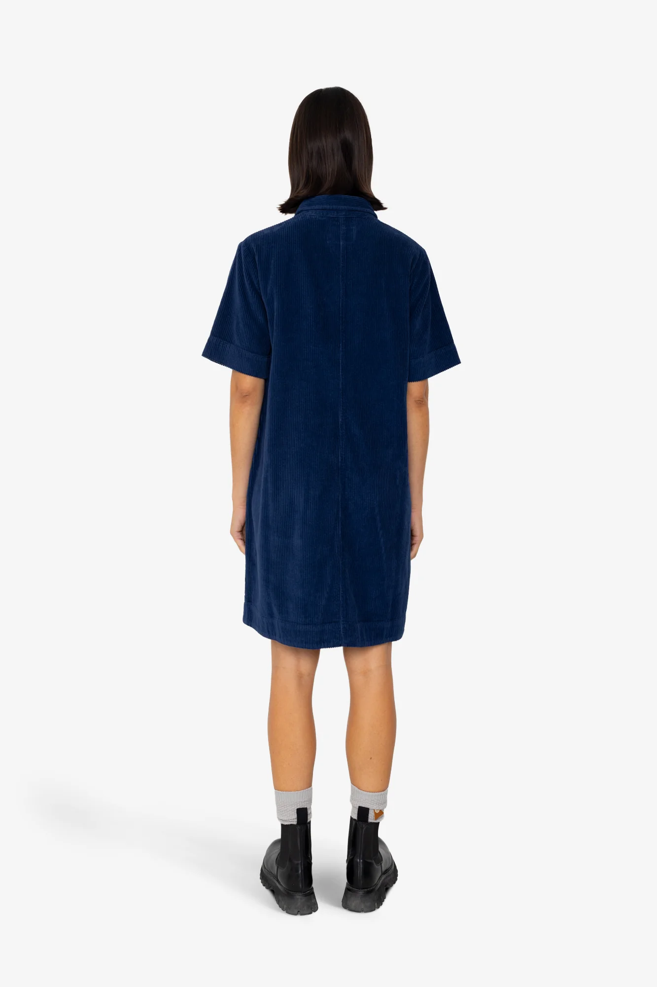 A-Line Zip Dress - Washed Ink - Image 9