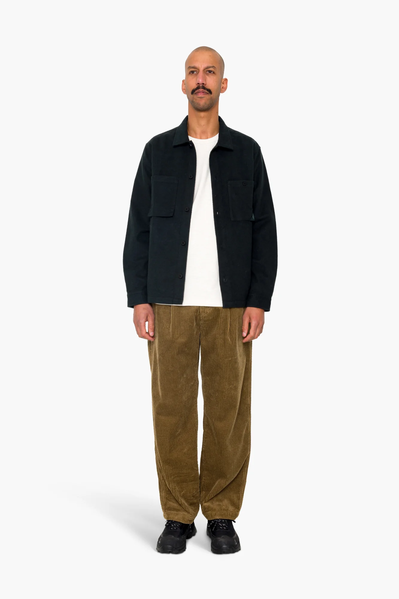 Anniversary Patch Overshirt - Deep Green Moleskin - Image 3