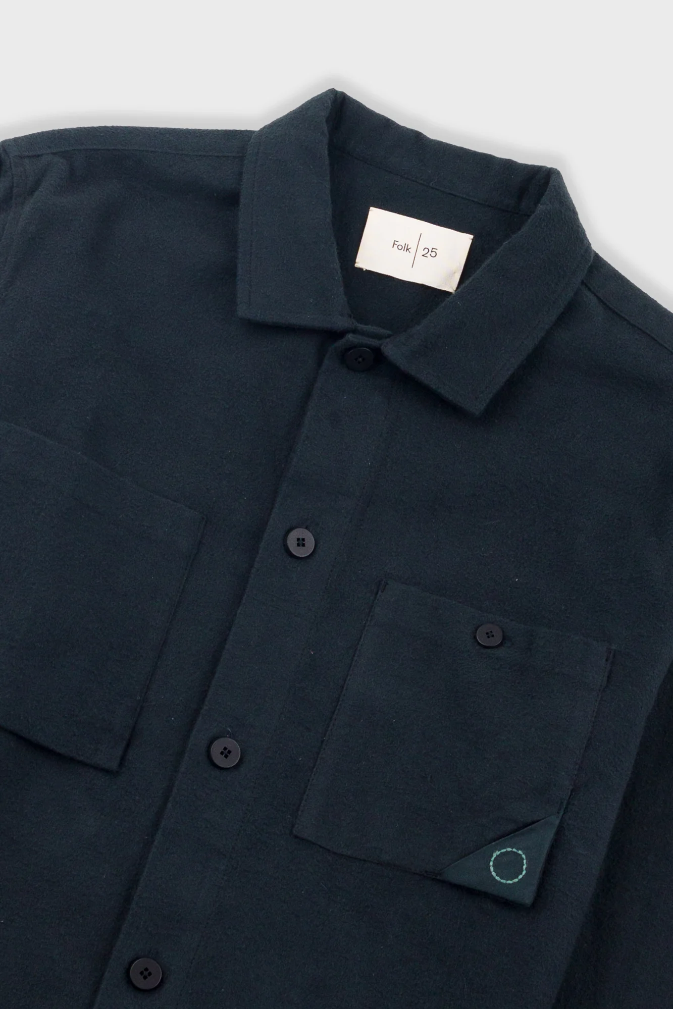 Anniversary Patch Overshirt - Deep Green Moleskin - Image 5
