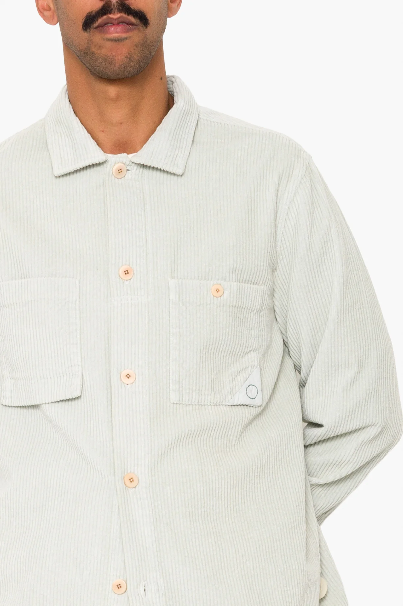 Anniversary Patch Overshirt - Misty Green Chunky Cord - Image 6