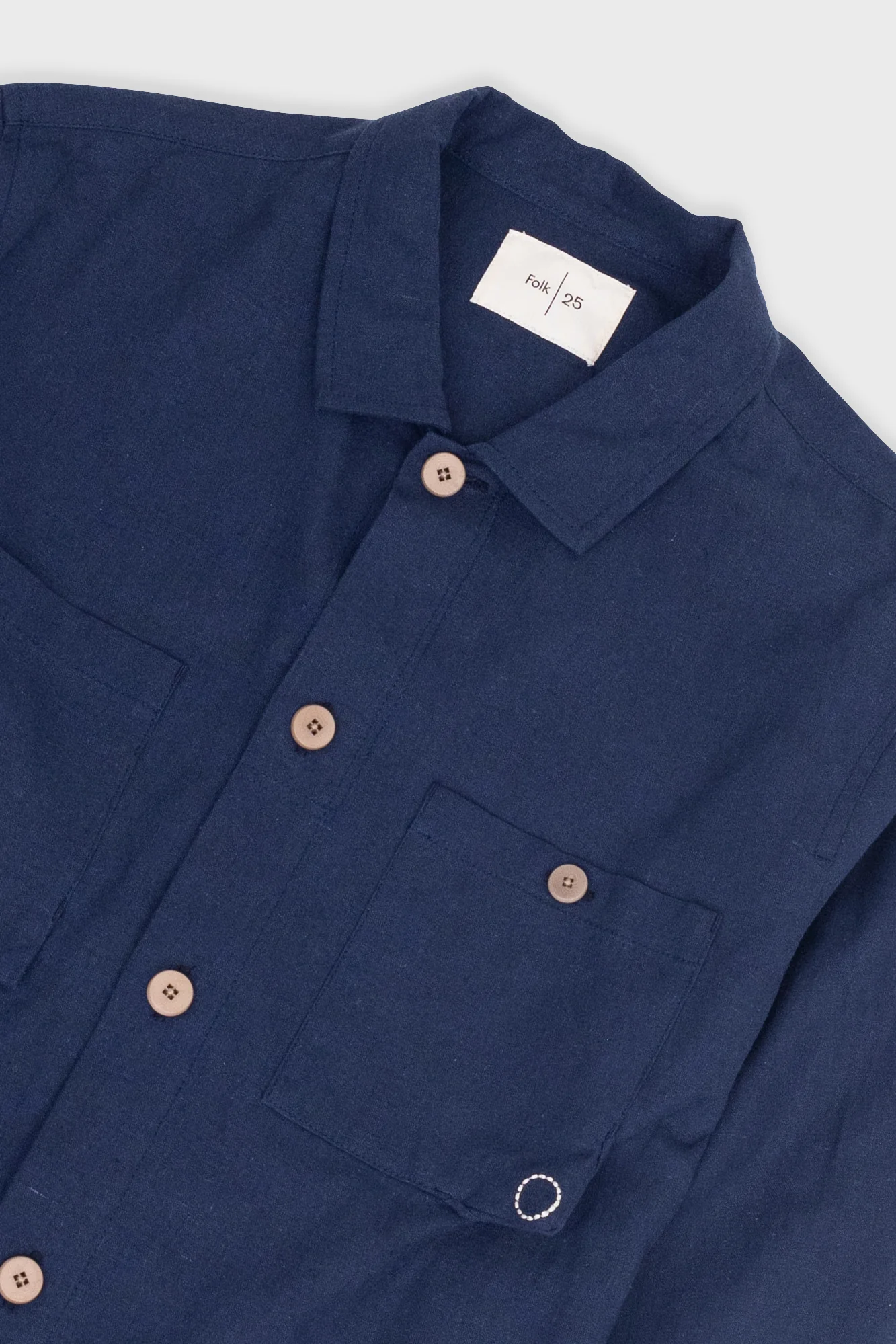 Anniversary Patch Overshirt - Navy Linen - Image 3