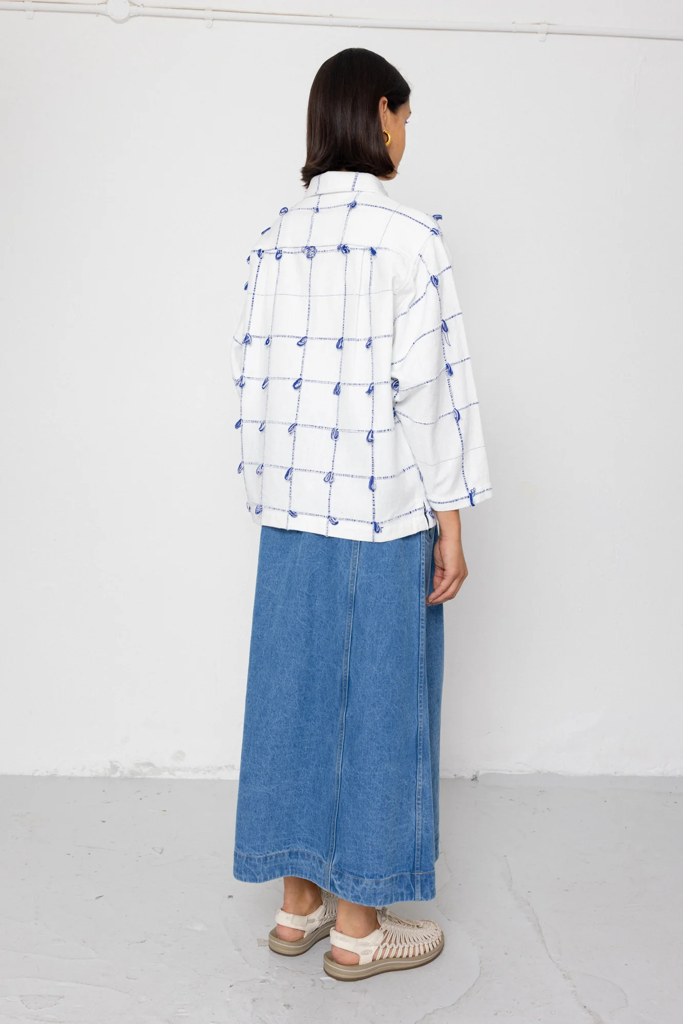 Archive Shirt - Navy Ecru Knots - Image 7