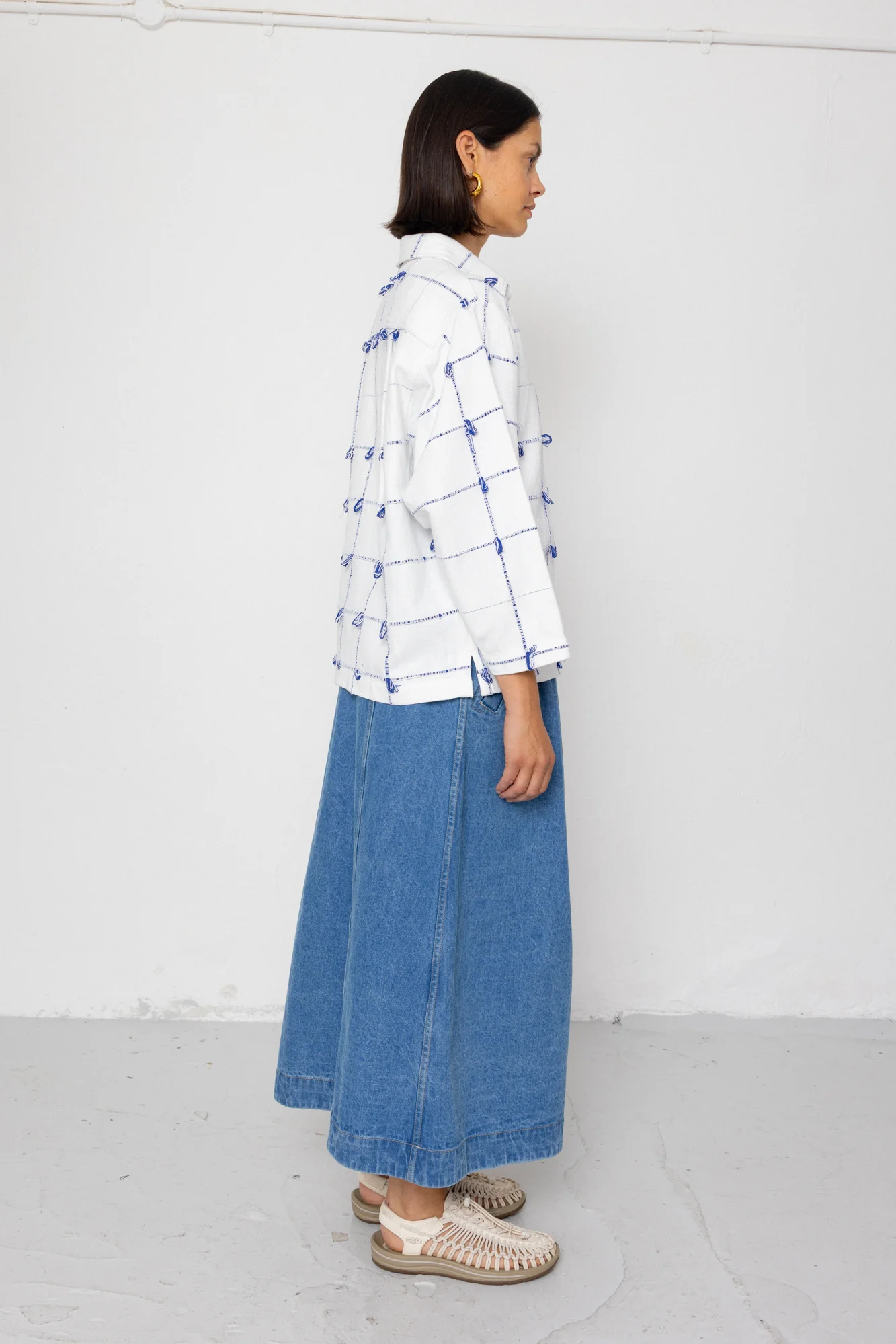 Archive Shirt - Navy Ecru Knots - Image 8