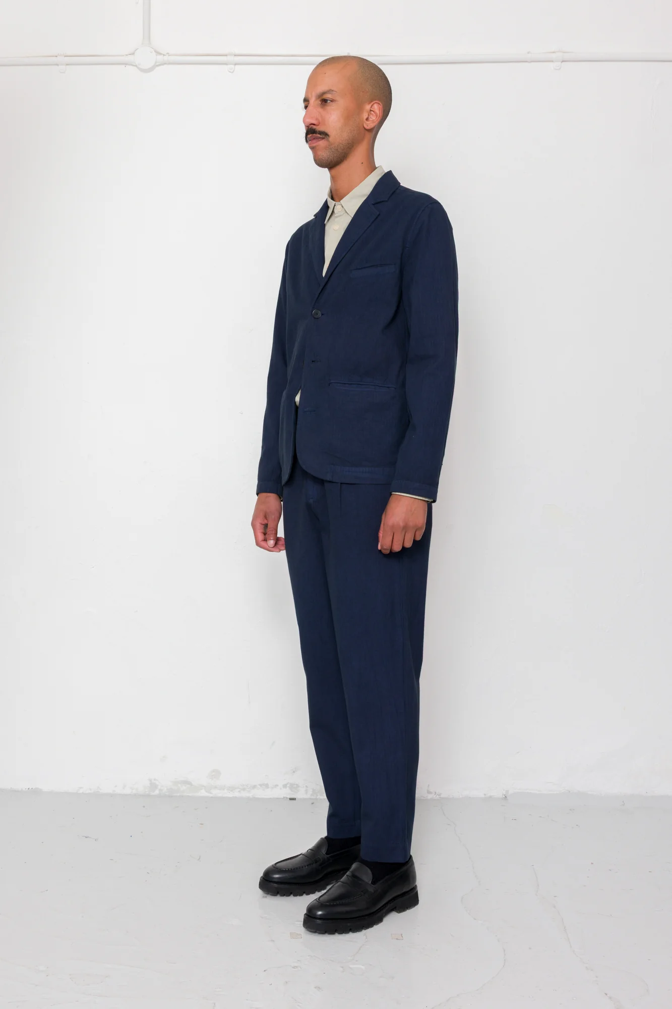 Assembly Blazer - Navy Herringbone - Image 3