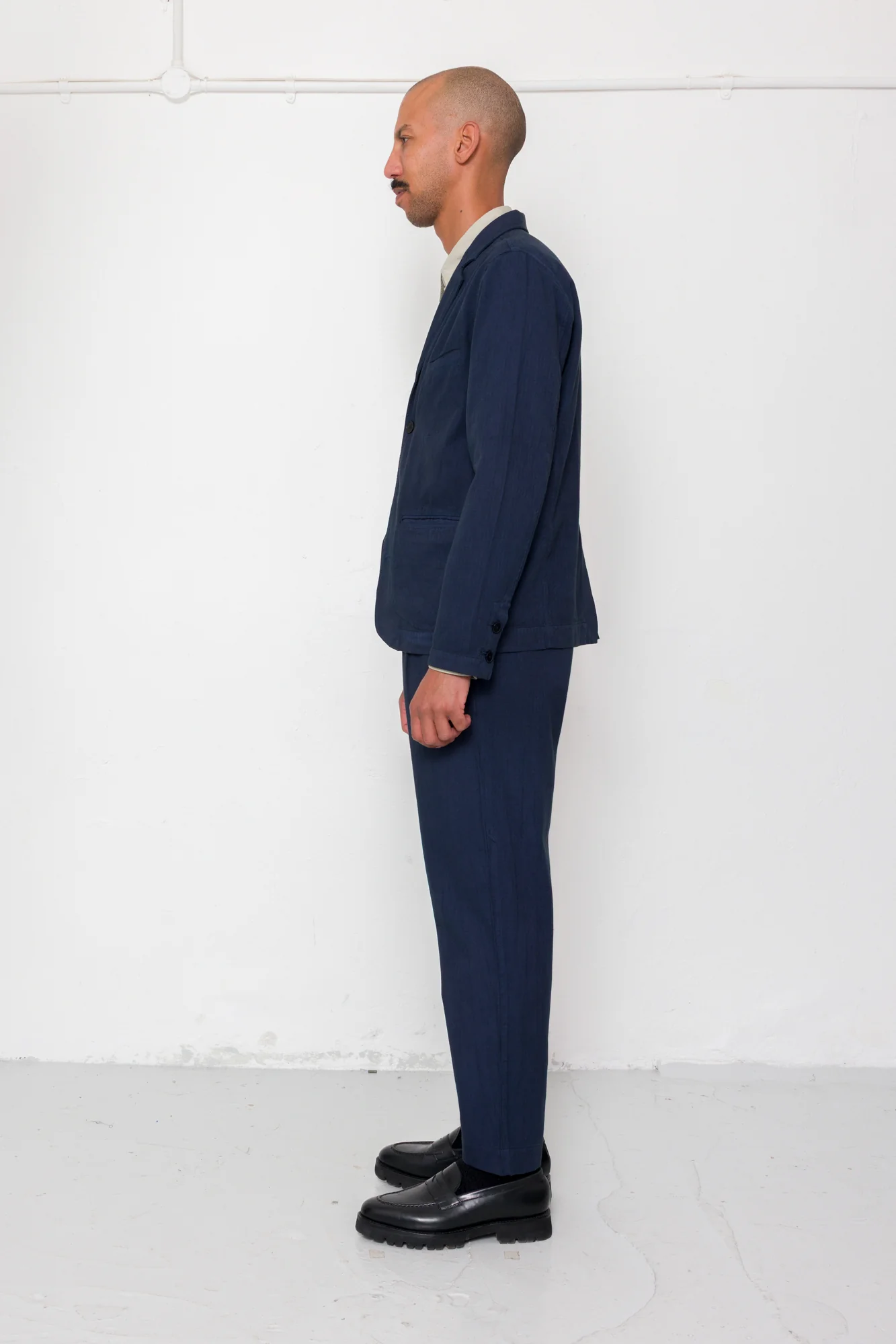 Assembly Blazer - Navy Herringbone - Image 4