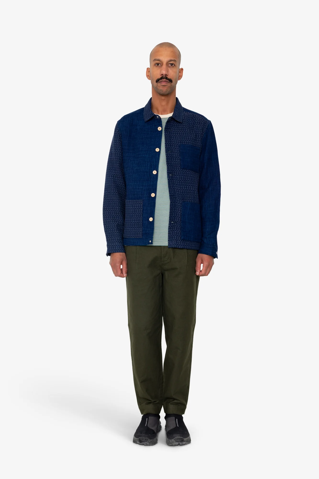 Assembly Jacket - Indigo Waffle Patchwork - Image 2