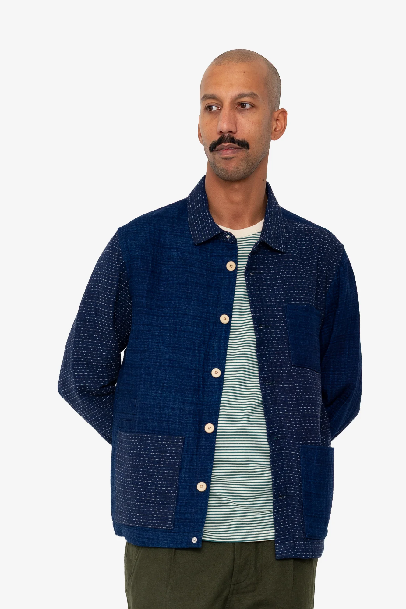 Assembly Jacket - Indigo Waffle Patchwork - Image 6