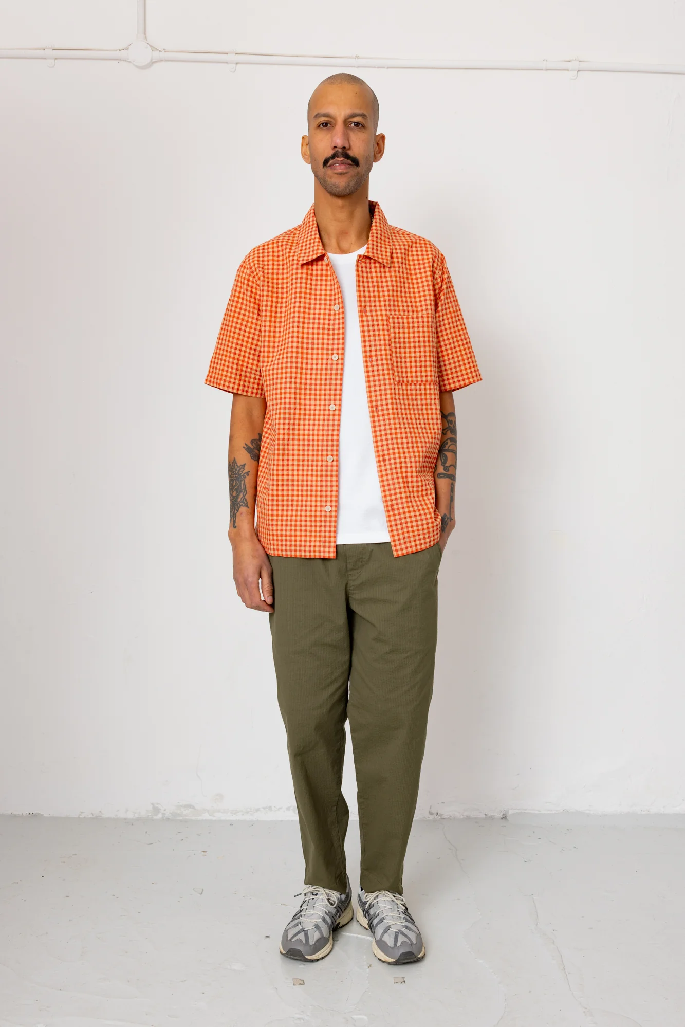Assembly Pant - Dark Olive Seersucker - Image 2