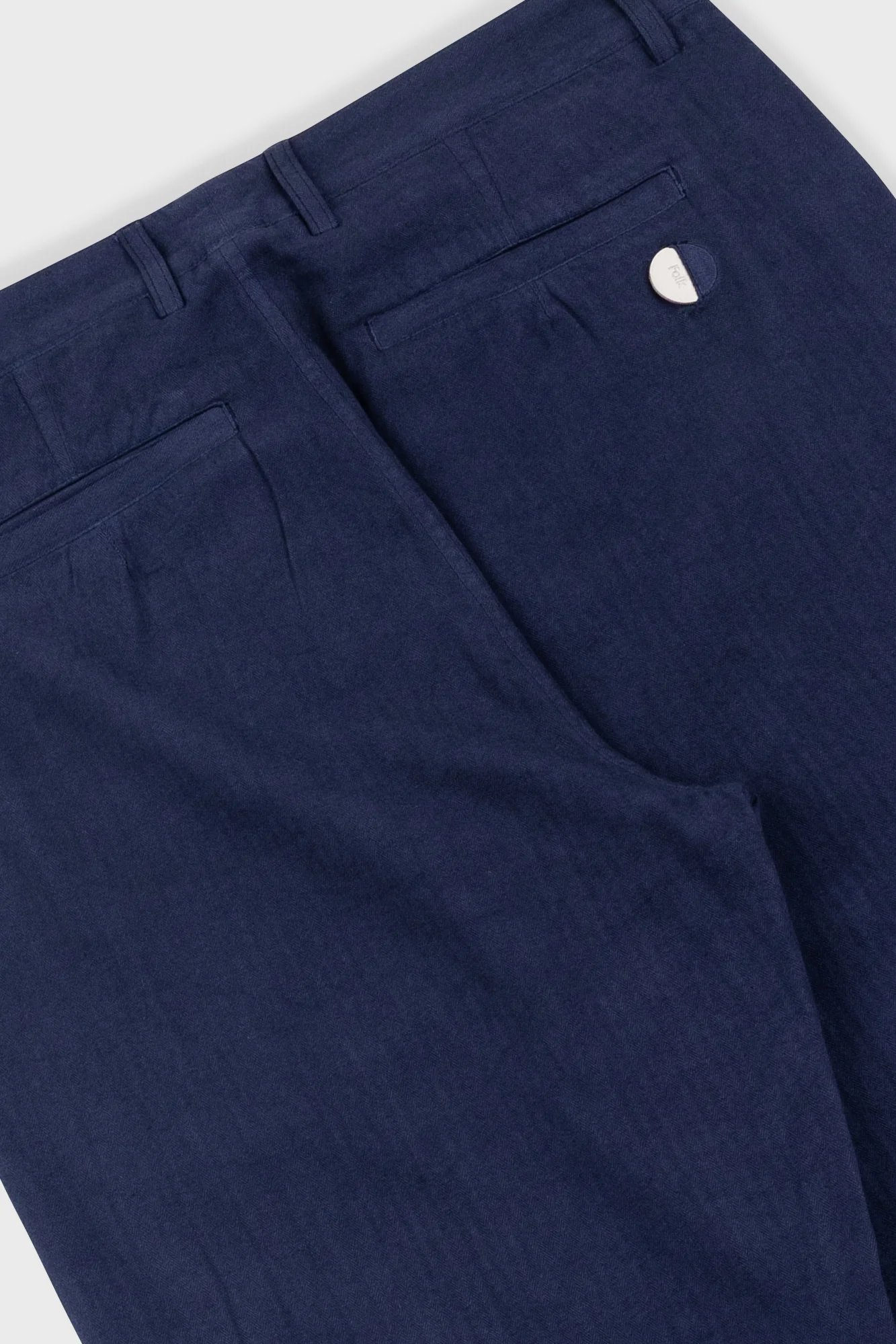 Assembly Suit Trouser - Navy Herringbone - Image 7