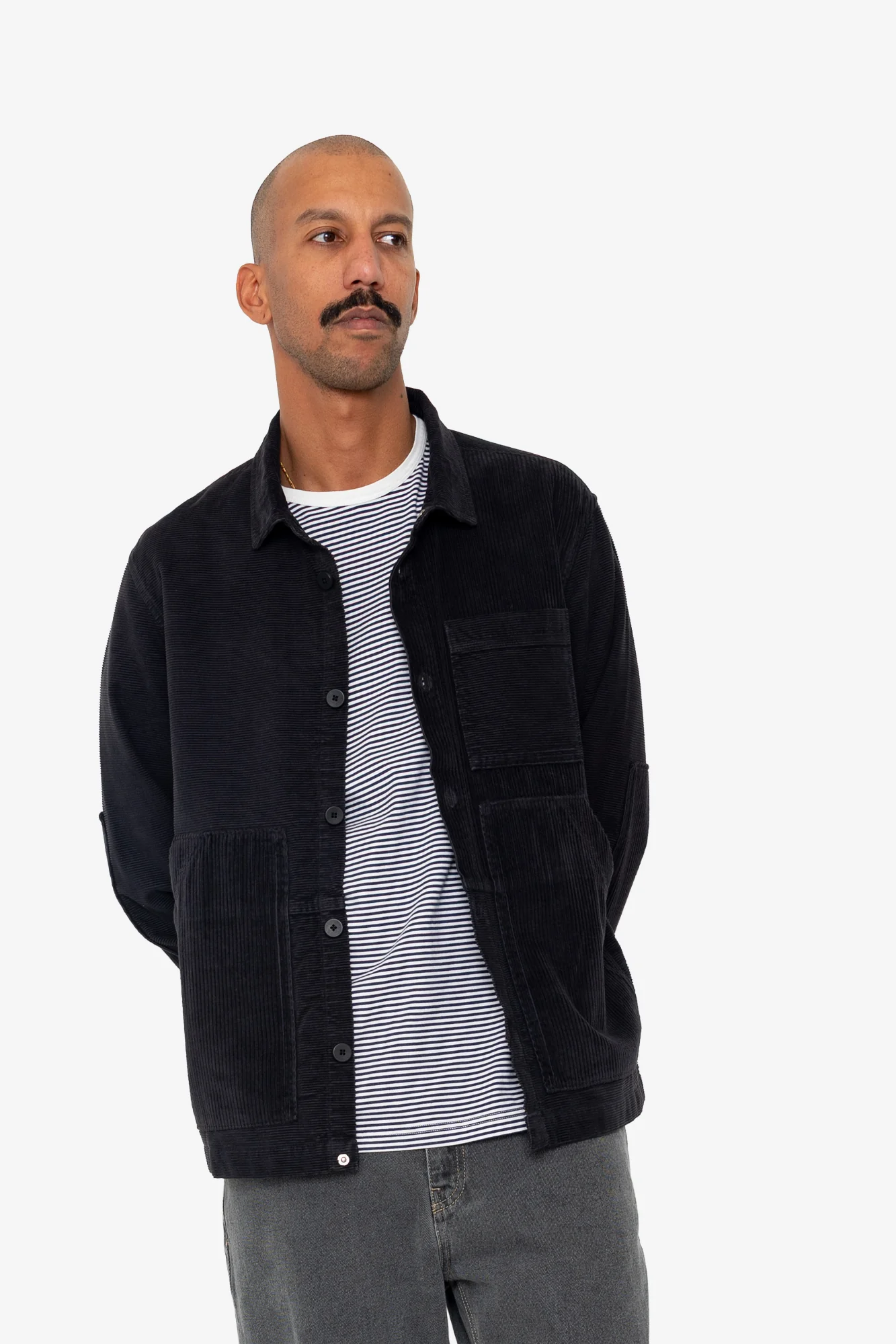 Assembly Worker Jacket - Soft Black Cord Mix - Image 6