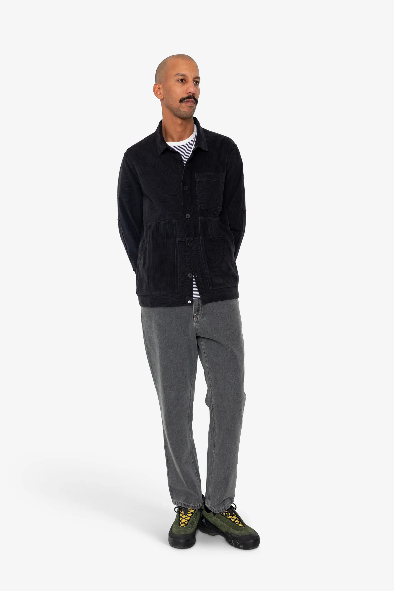 Assembly Worker Jacket - Soft Black Cord Mix - Image 7