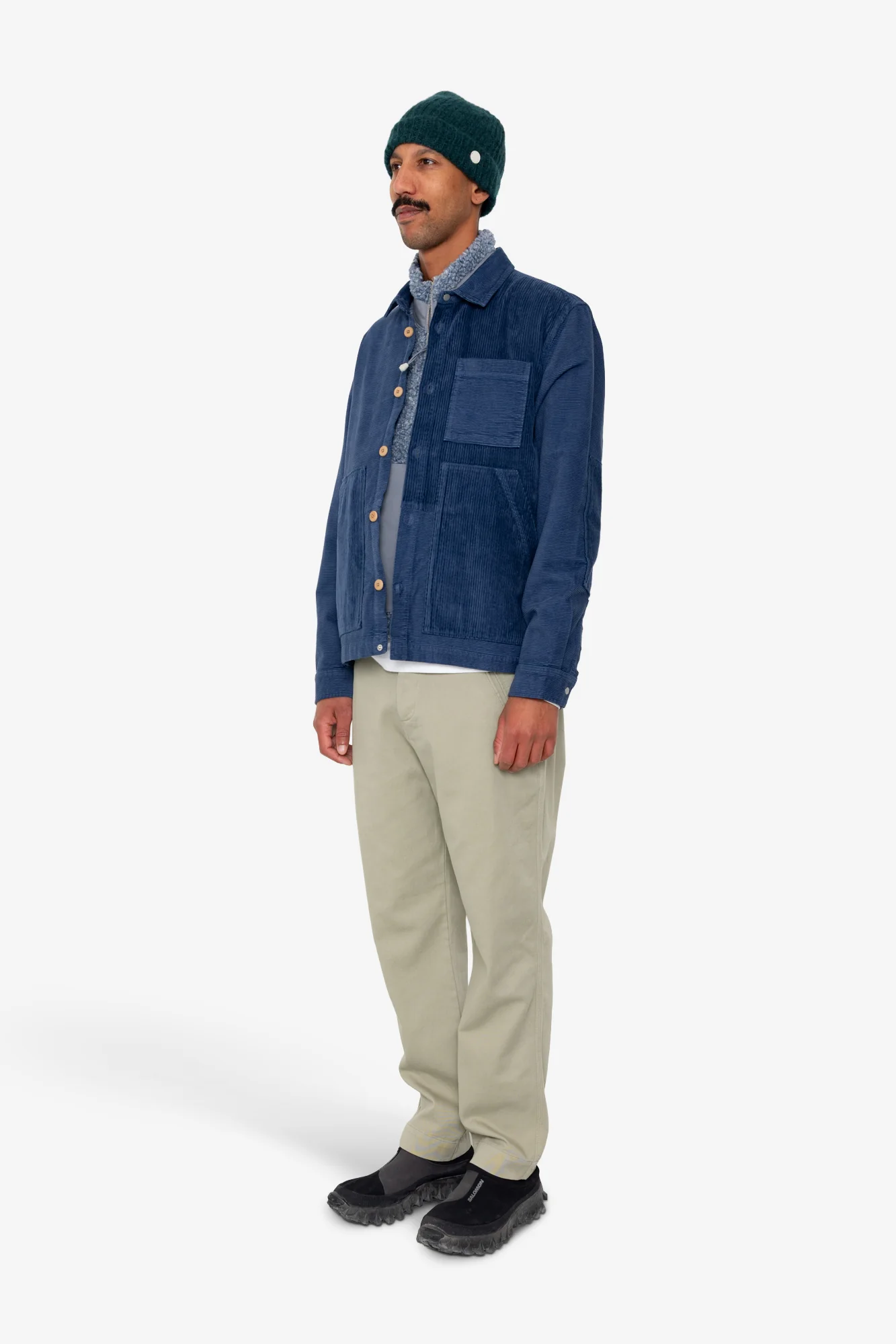 Assembly Worker Jacket - Soft Blue Cord Mix - Image 3