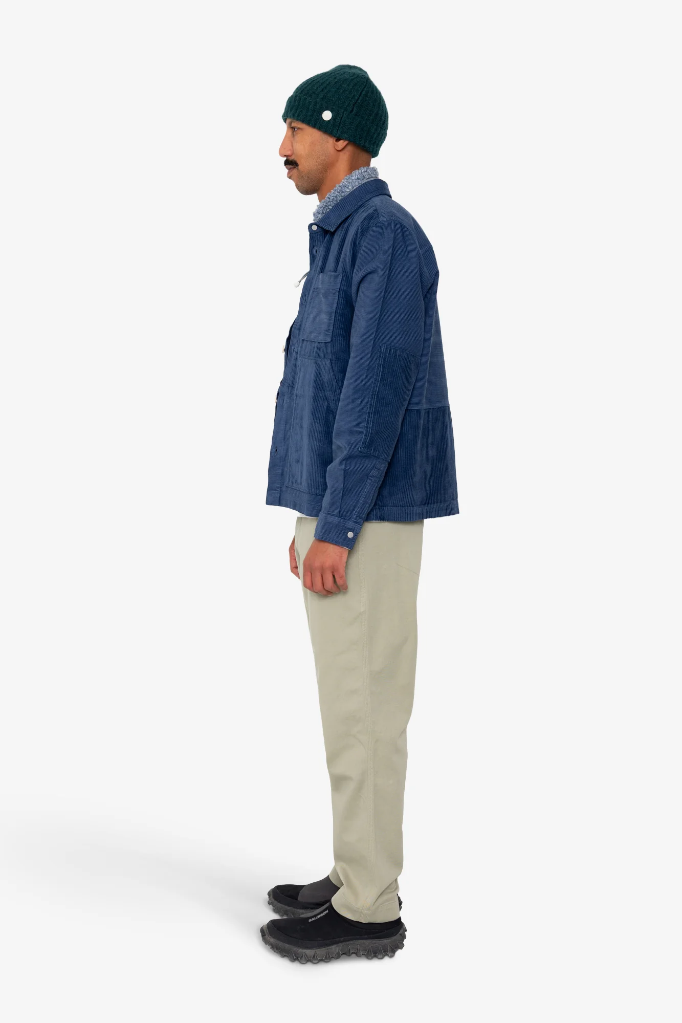 Assembly Worker Jacket - Soft Blue Cord Mix - Image 4