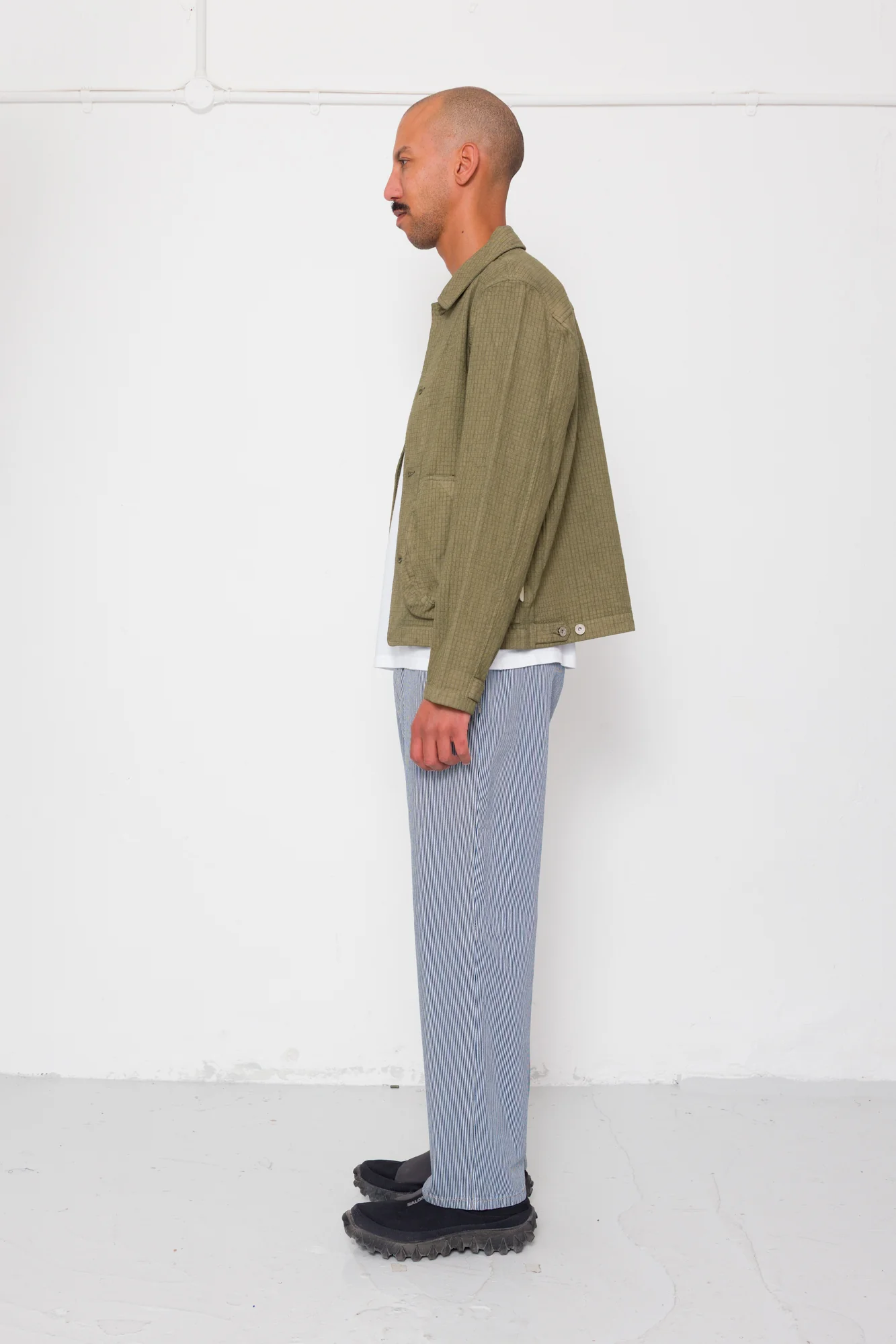 Barrel Leg Jean - Indigo Ticking Stripe - Image 3