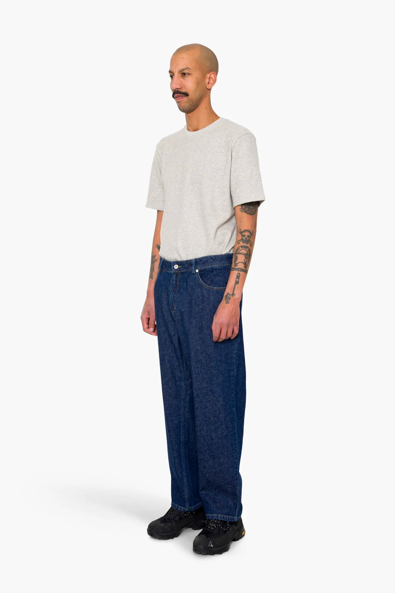 Barrel Leg Trouser - Slub Denim - Image 3