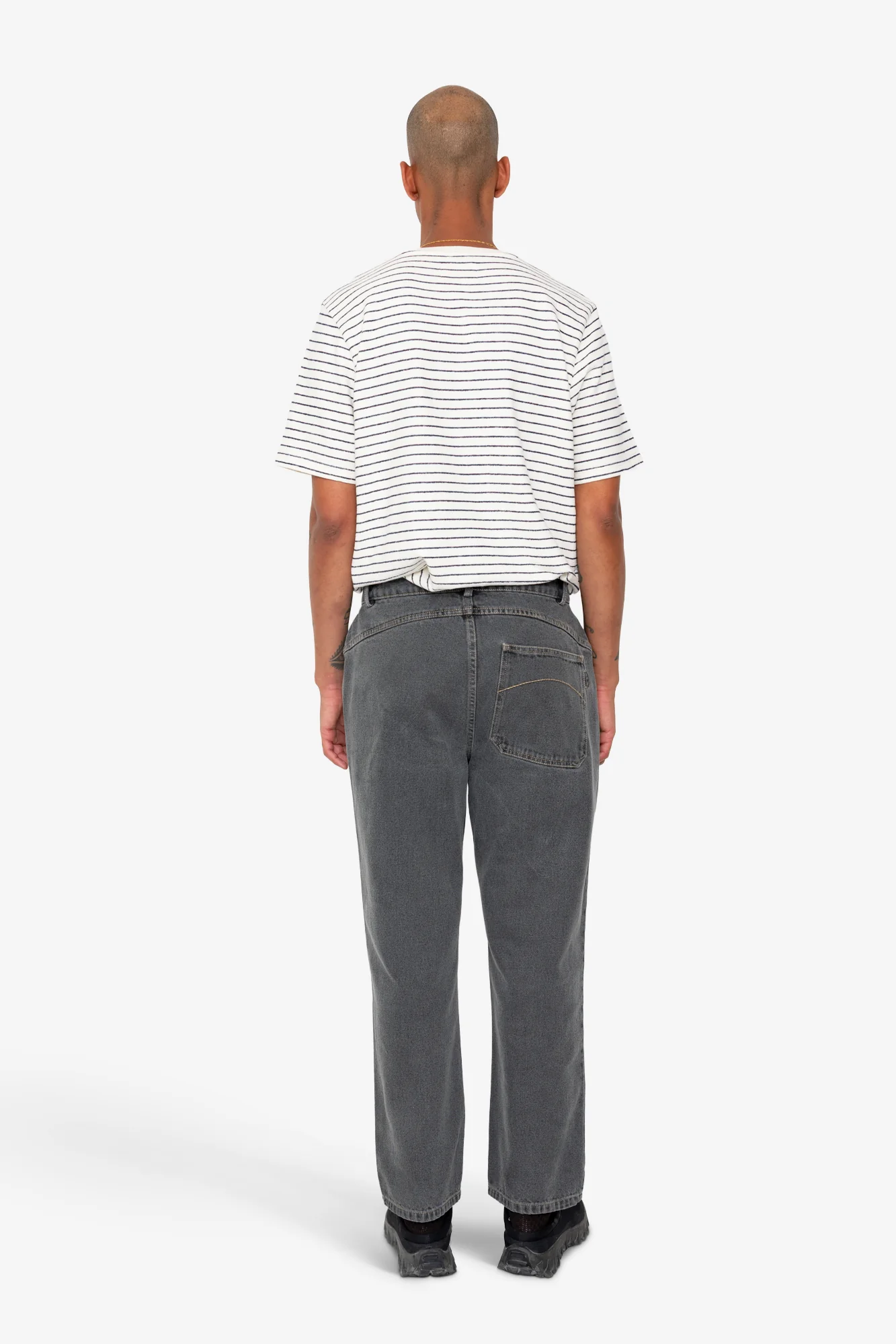 Barrel Leg Trouser - Smoke Grey Denim - Image 9