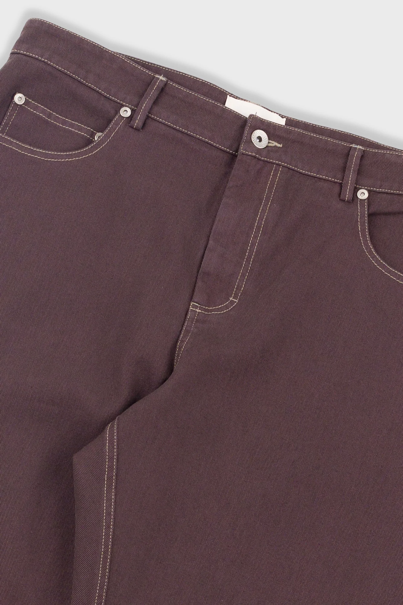 Barrel Leg Trouser - Soft Brown Twill - Image 5