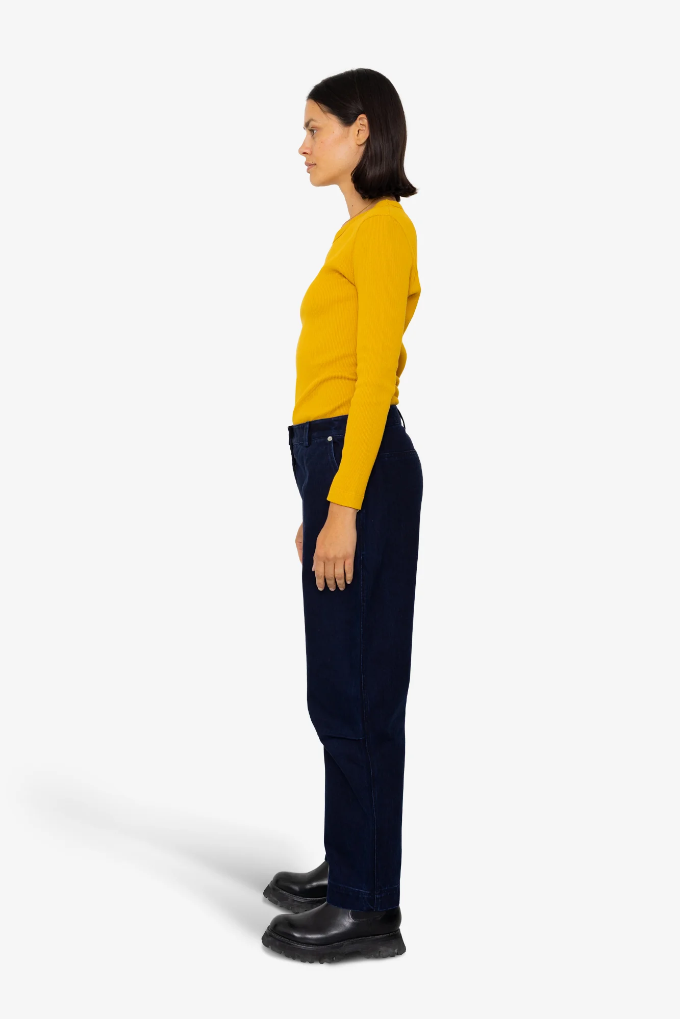 Barrel Trousers - Deep Indigo Slub - Image 4