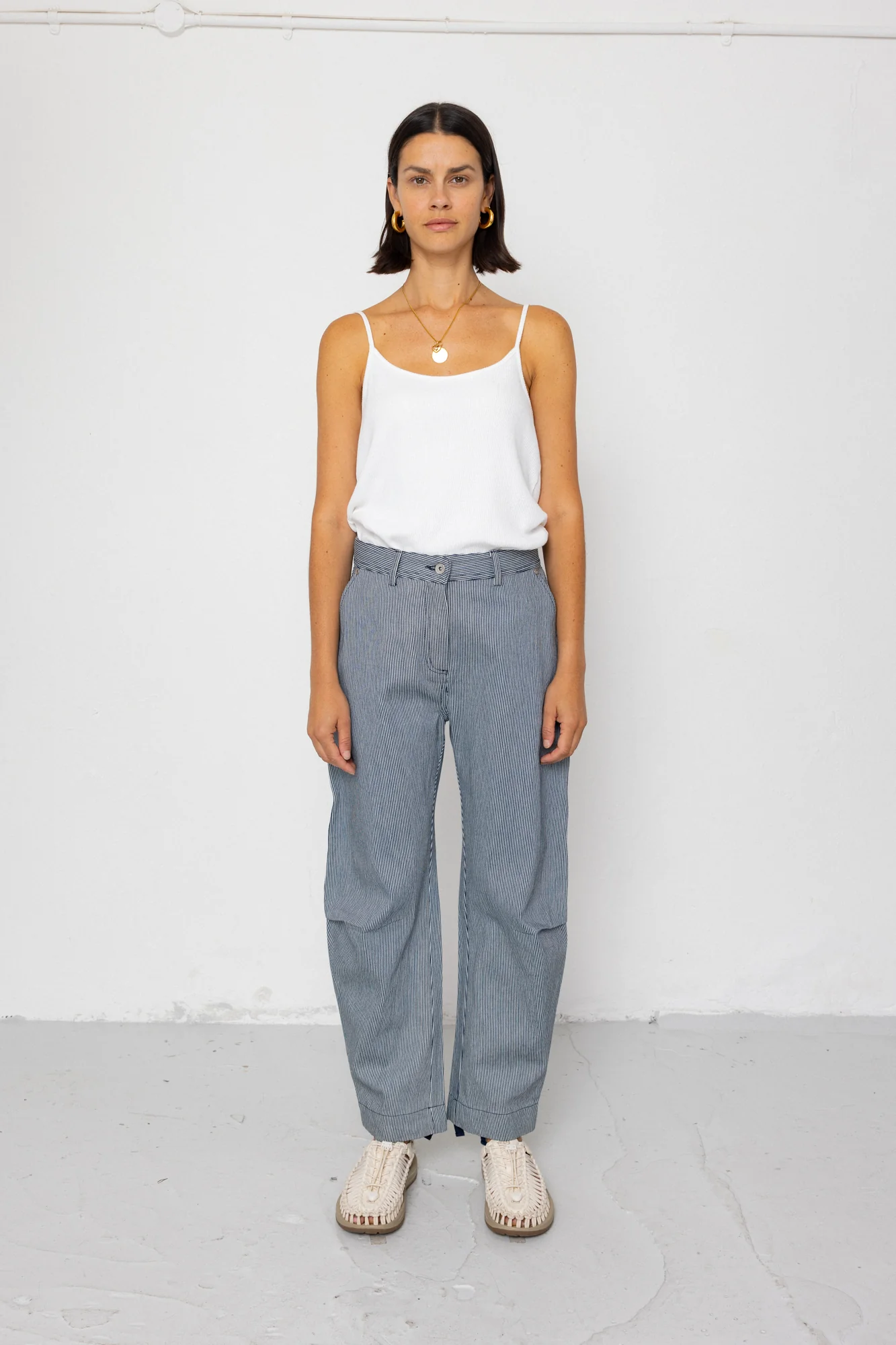 Barrel Trousers - Indigo Ticking Stripe - Image 3