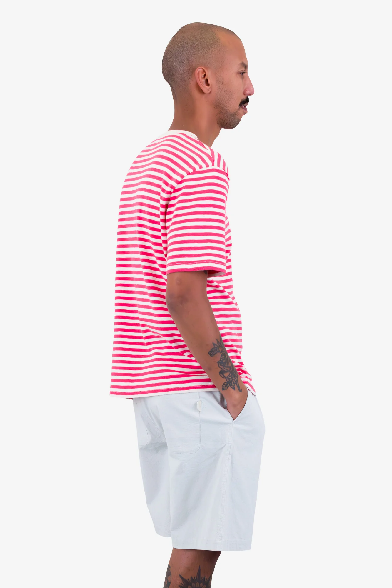 Classic Striped T-Shirt - Raspberry Stripe - Image 6