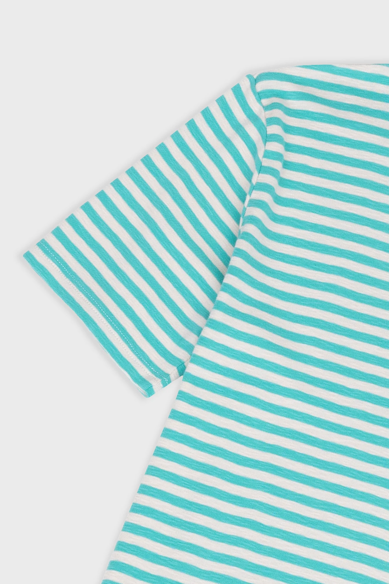 Classic Striped T-Shirt - Tropical Green Stripe - Image 8