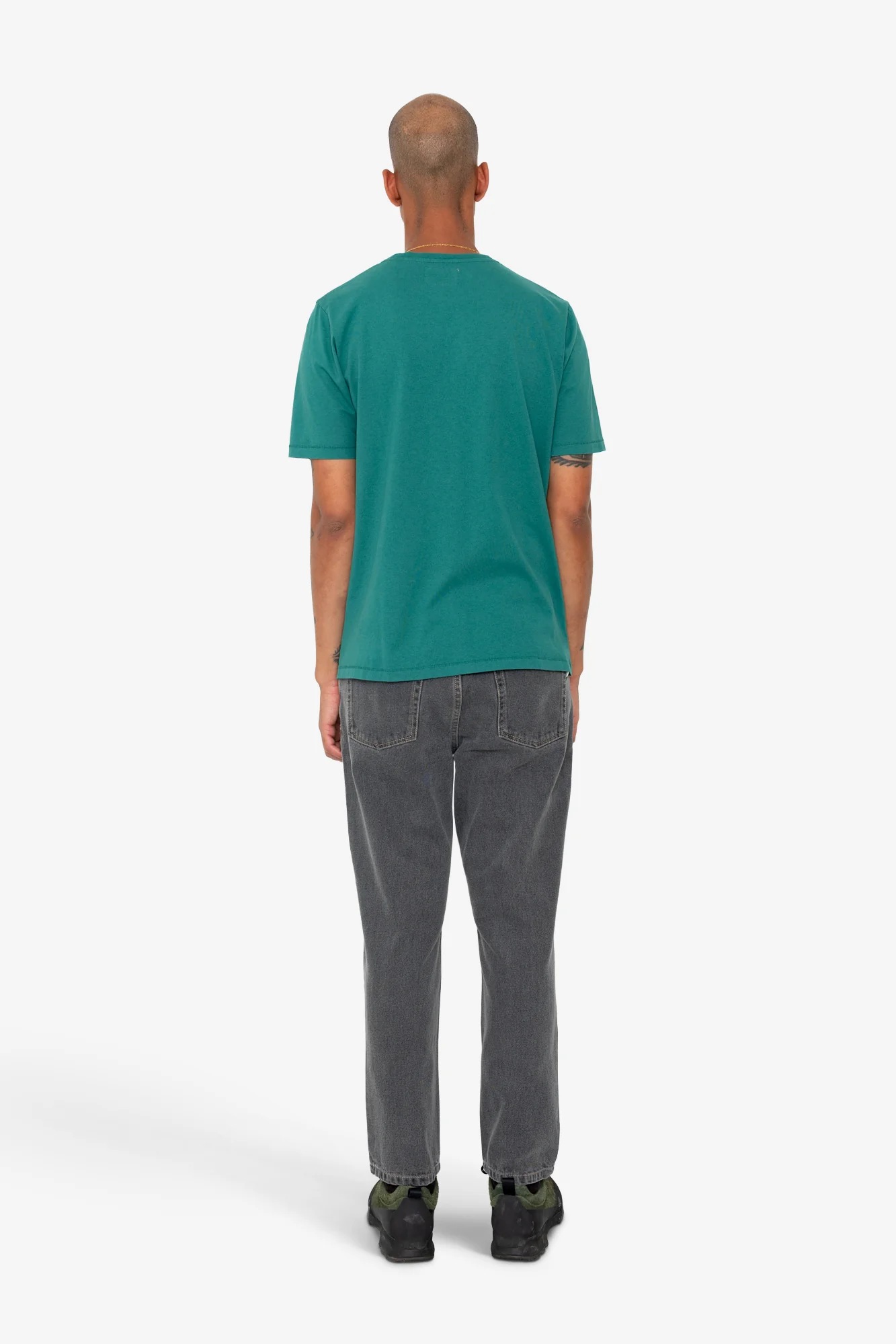 Contrast Sleeve T-Shirt - Phthalo Green - Image 9