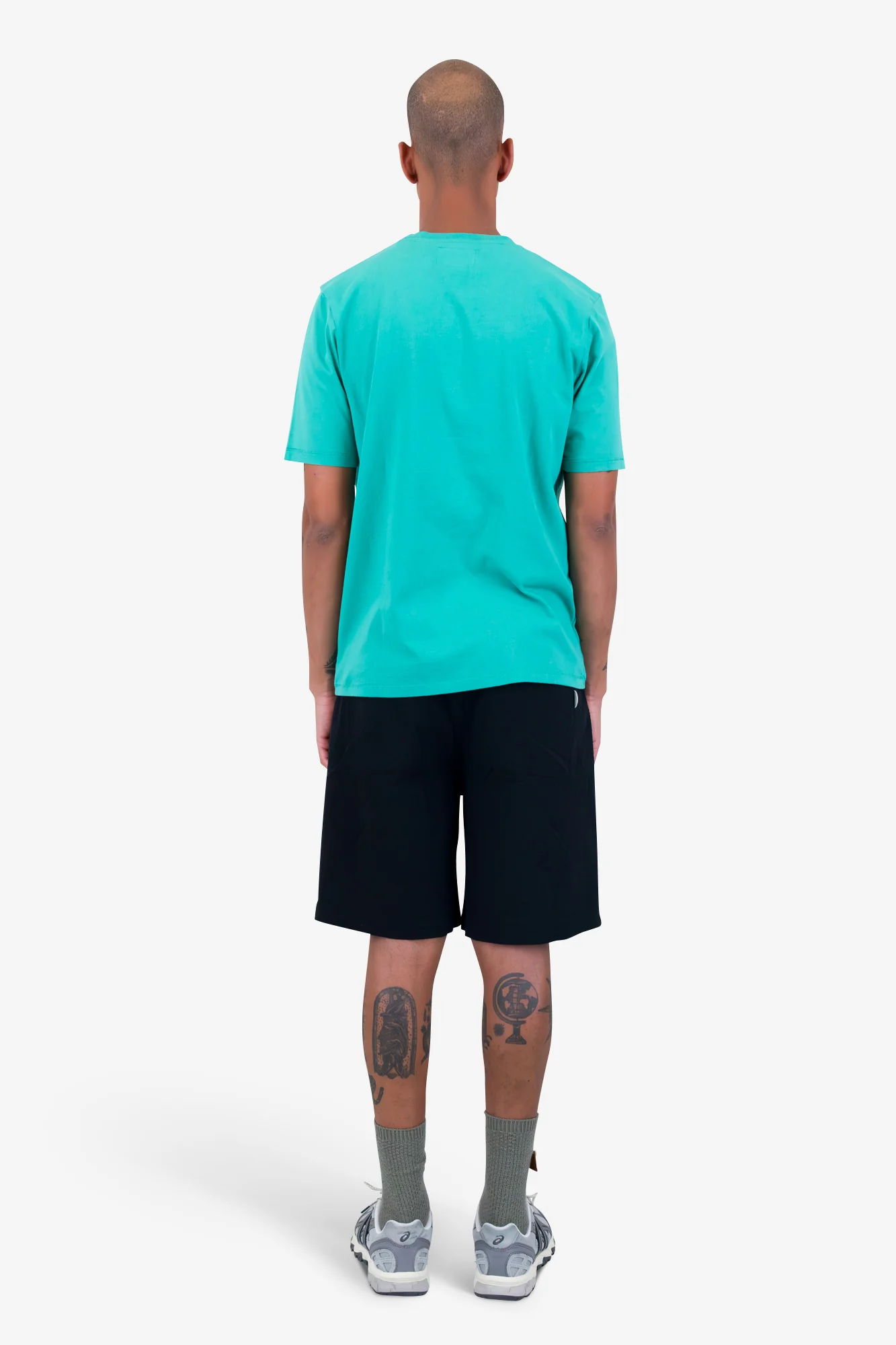 Contrast Sleeve T-Shirt - Tropical Green - Image 10