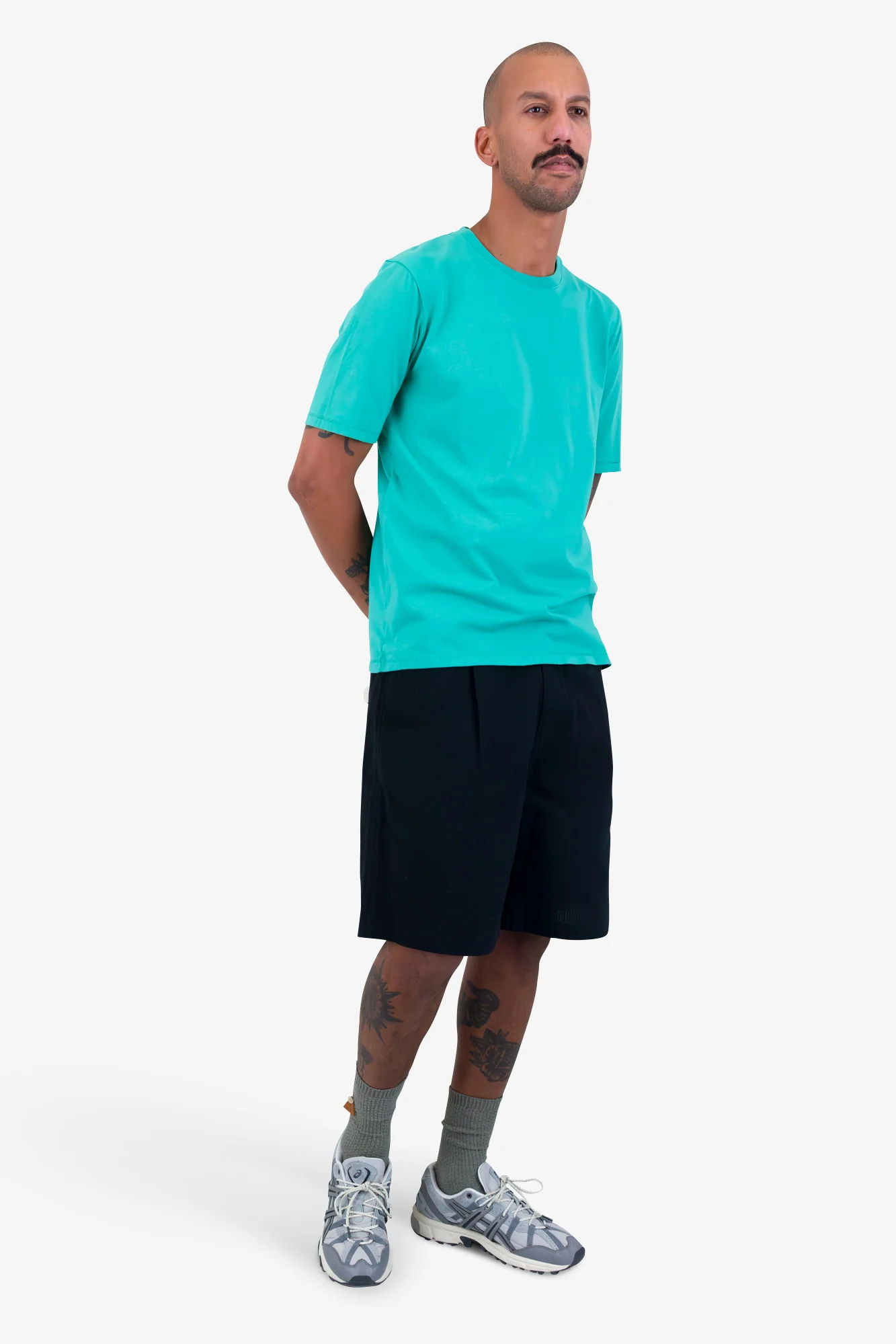 Contrast Sleeve T-Shirt - Tropical Green - Image 8