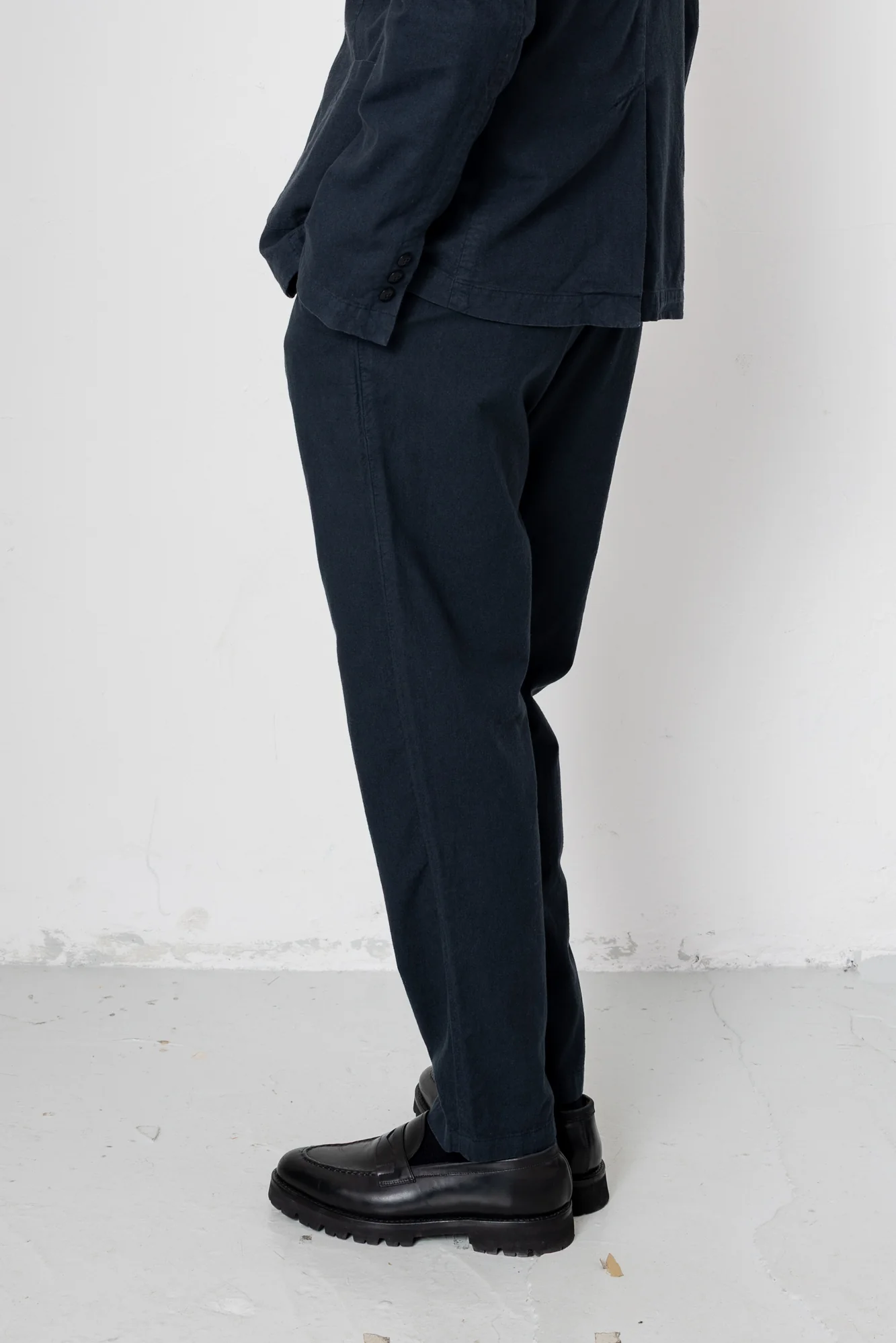 Cotton Linen Blazer - Soft Black - Image 5