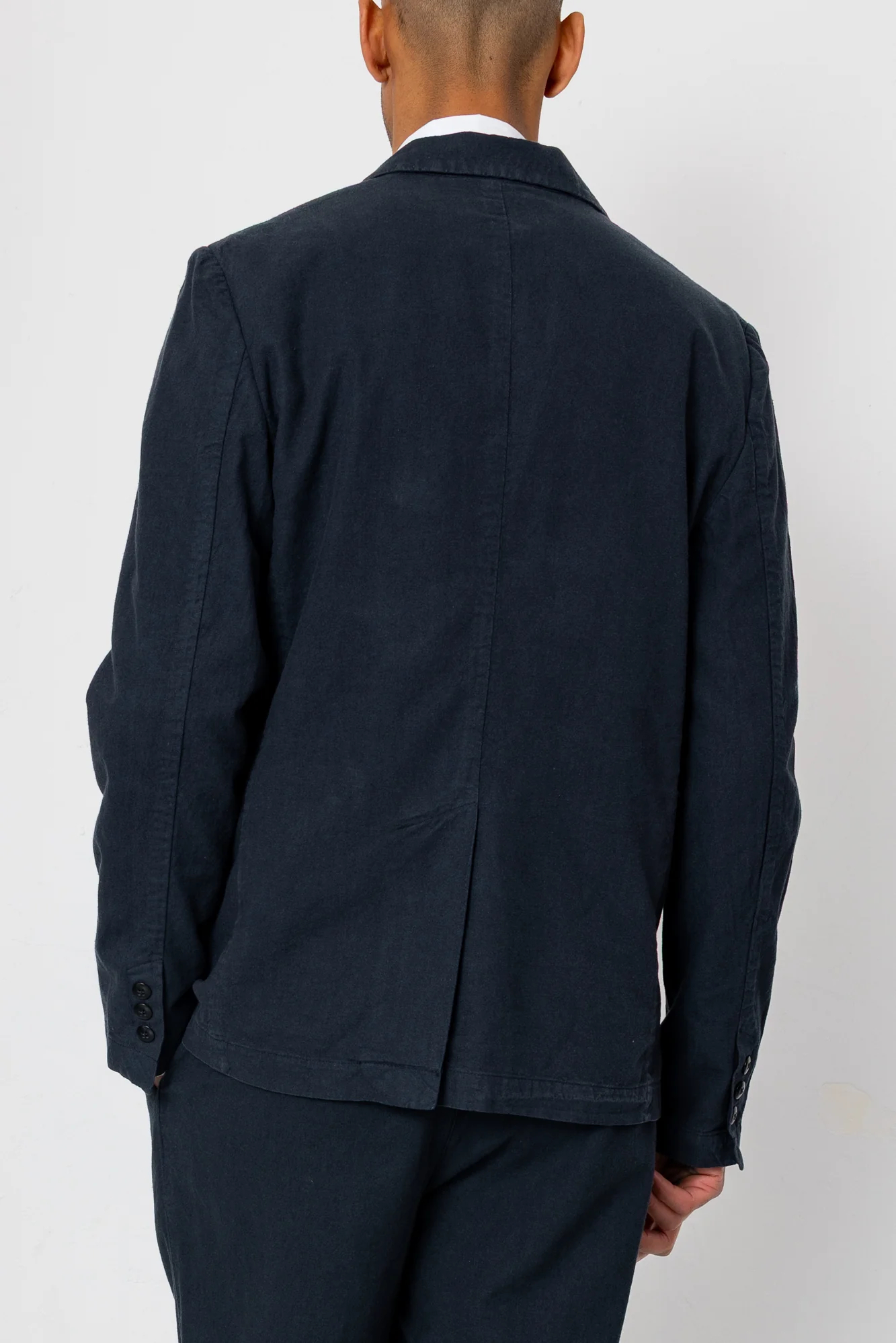 Cotton Linen Blazer - Soft Black - Image 6