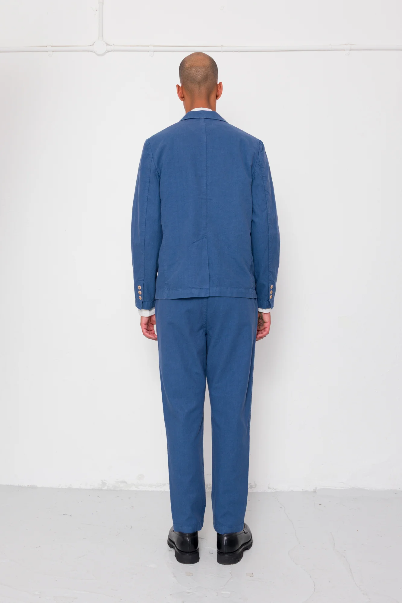 Cotton Linen Blazer - Woad - Image 6