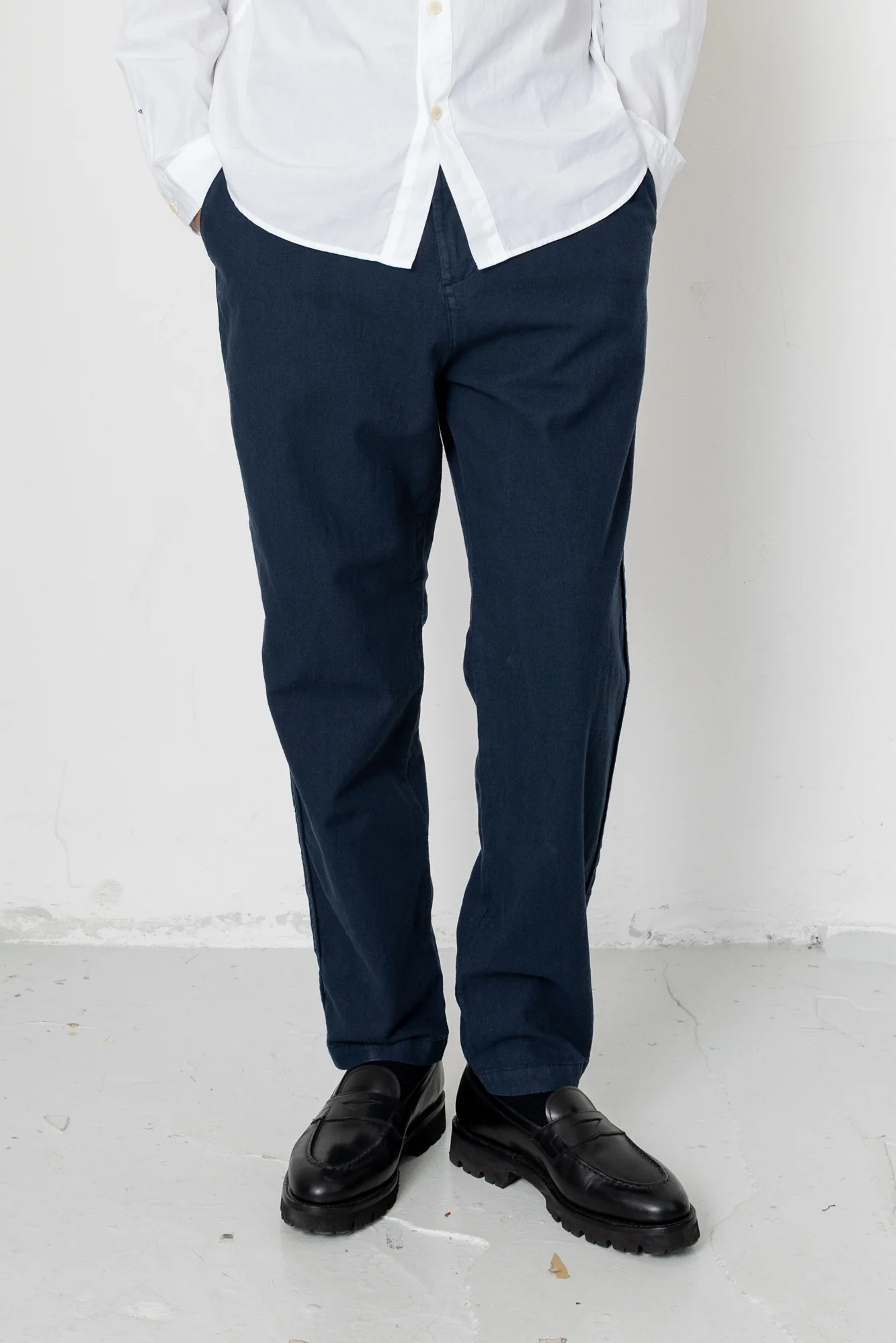 Cotton Linen Trouser - Dark Navy - Image 7
