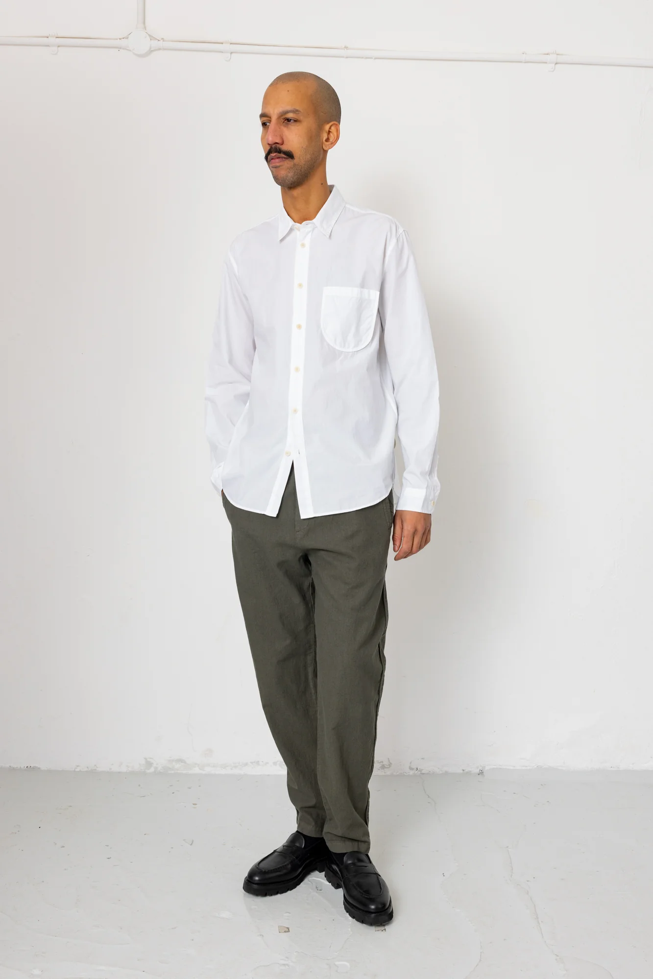 Cotton Linen Trouser - Dark Sage - Image 2