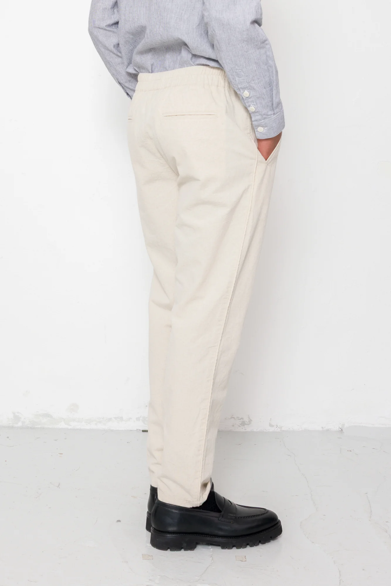 Cotton Linen Trouser - Natural Linen Canvas - Image 6