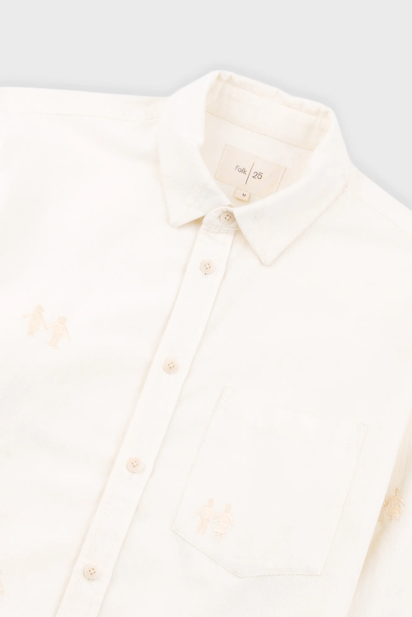 Direction Babycord Shirt - Ecru Embroidery - Image 5