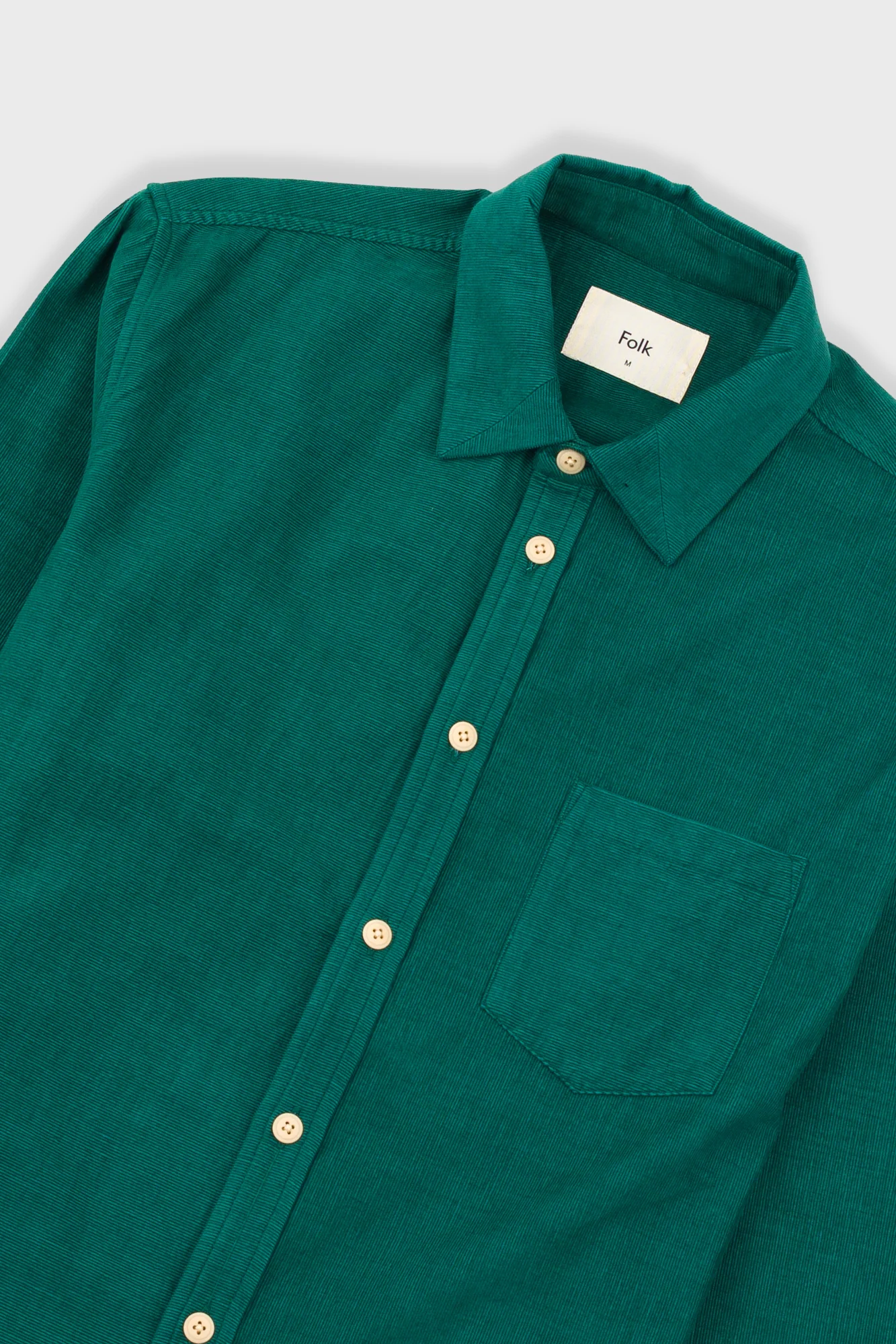 Direction Babycord Shirt - Phthalo Green - Image 5
