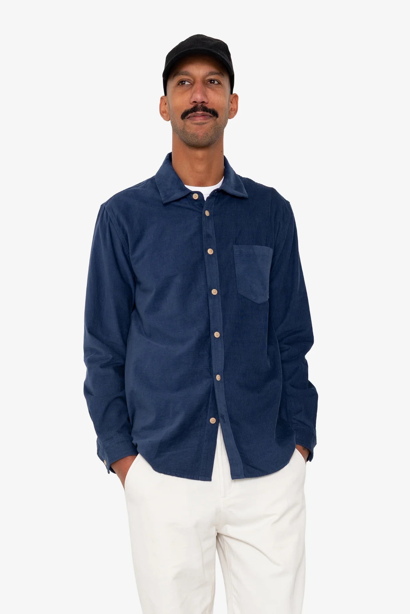 Direction Babycord Shirt - Washed Ink - Image 8